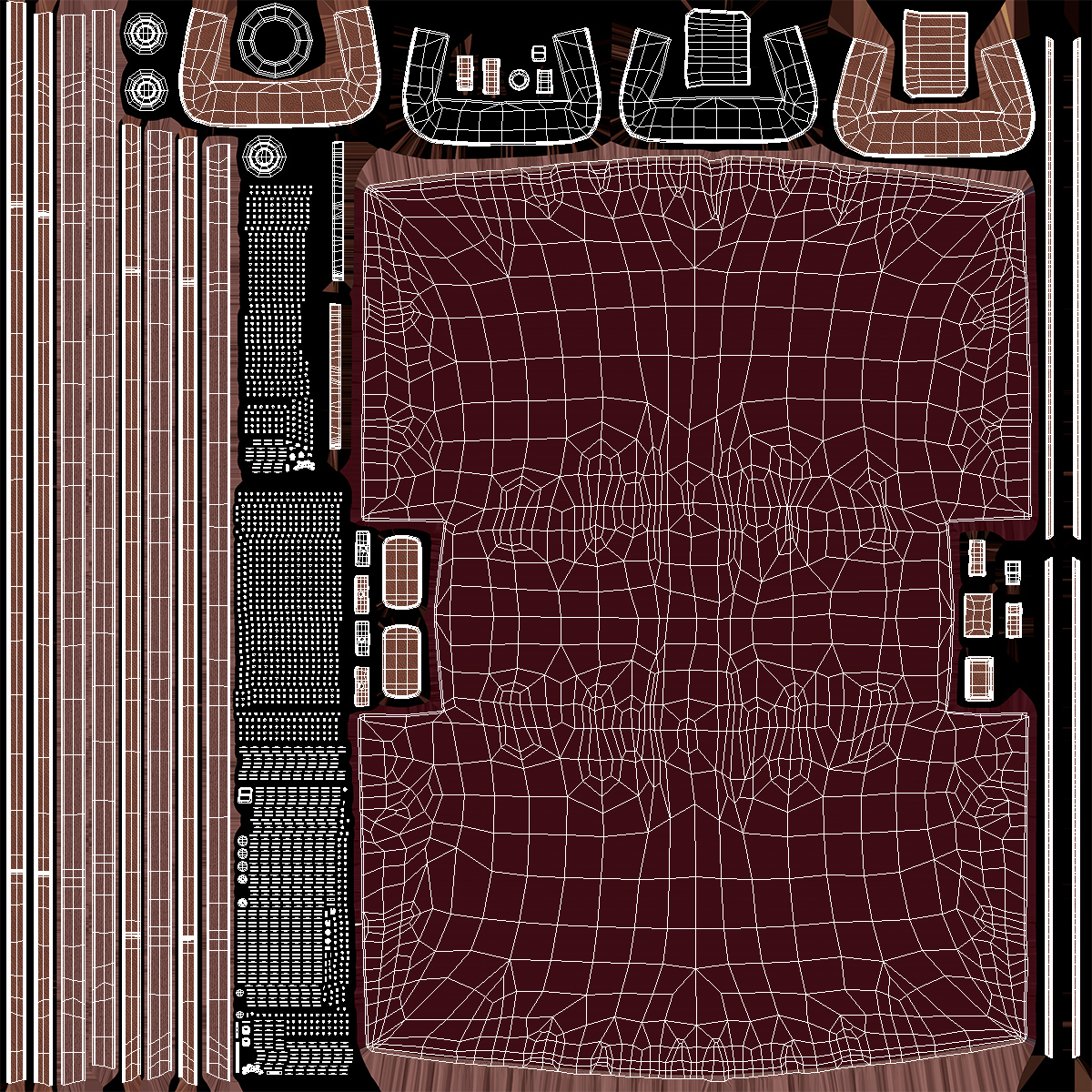 3D Fashion Man Travel Bag Dark Red
