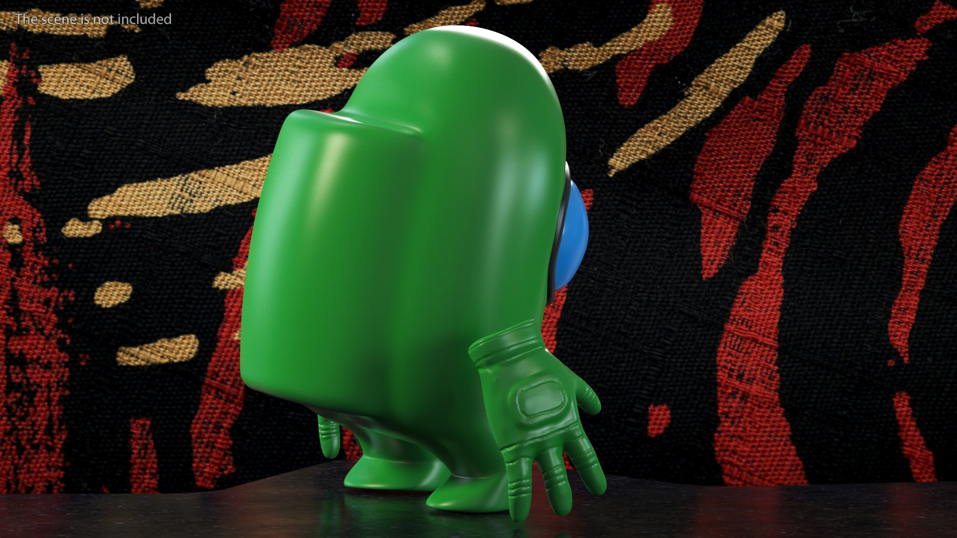 3D Sad Among Us Character Green model