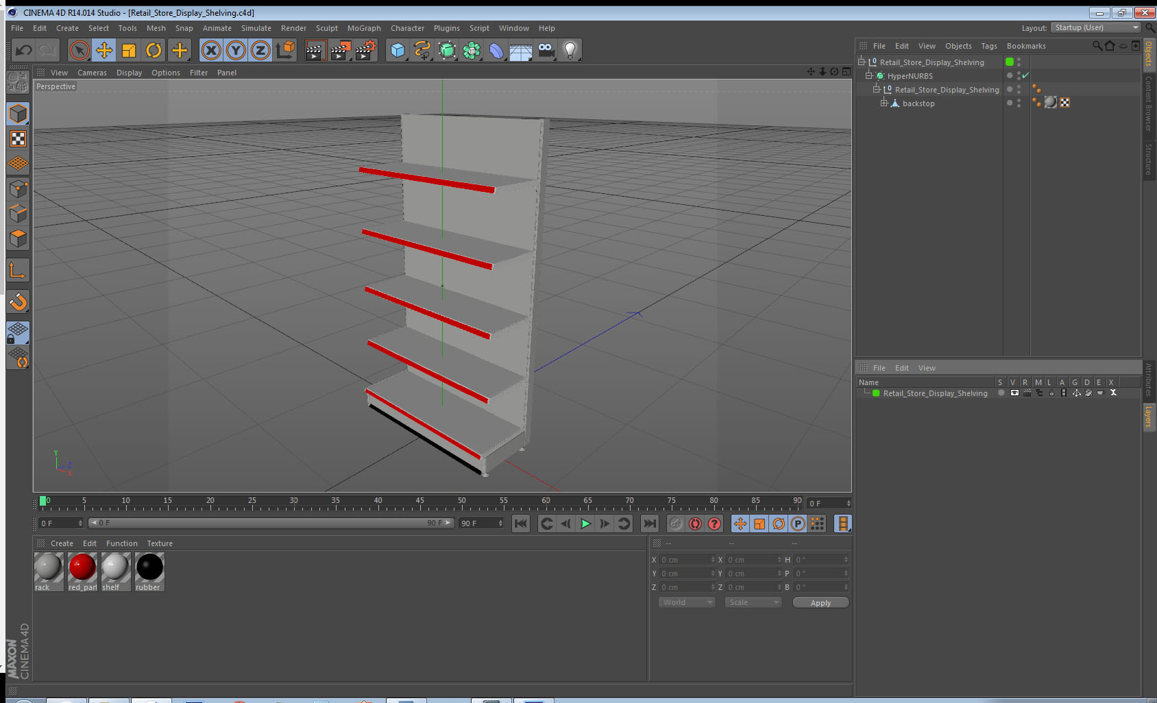 Retail Store Display Shelving 3D model