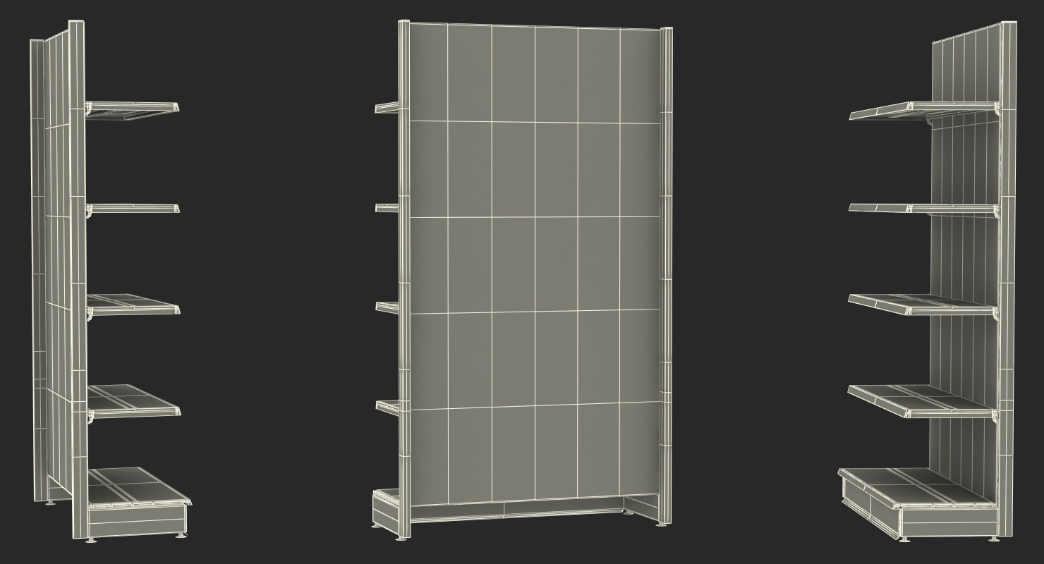 Retail Store Display Shelving 3D model