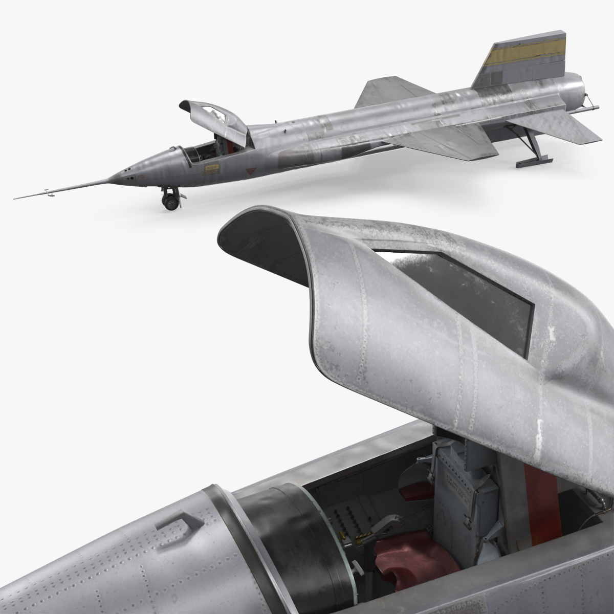 North American X-15 Rocket Aircraft Experimental - Rigged