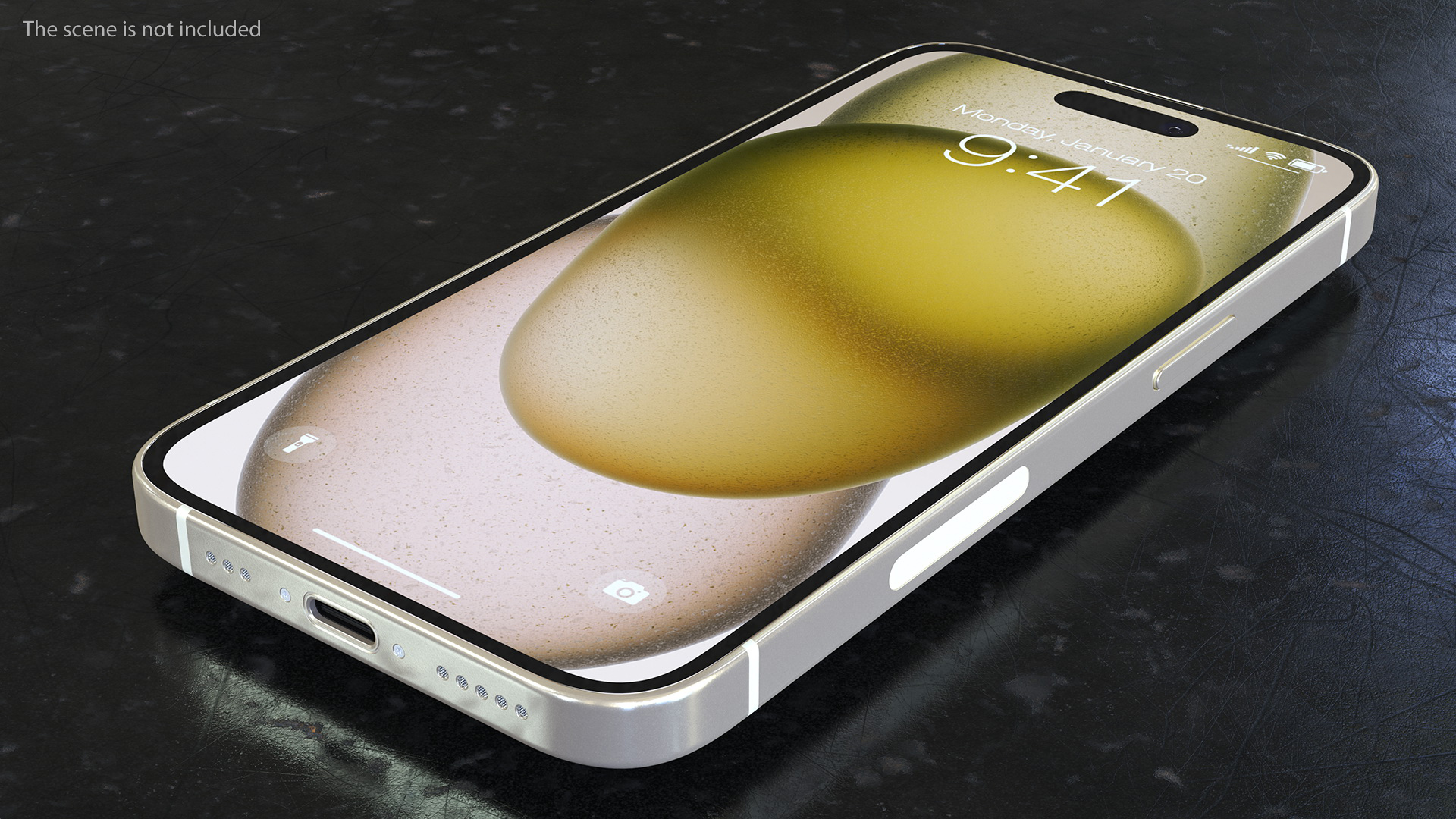3D IPhone 15 Yellow