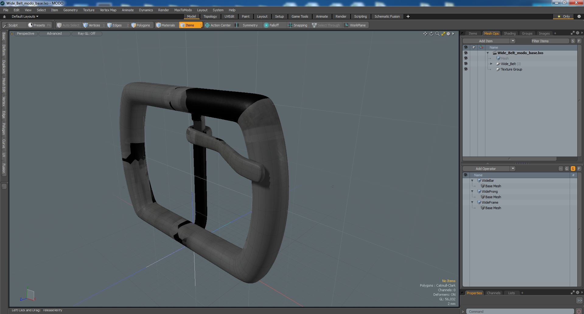 Wide Belt 3D model