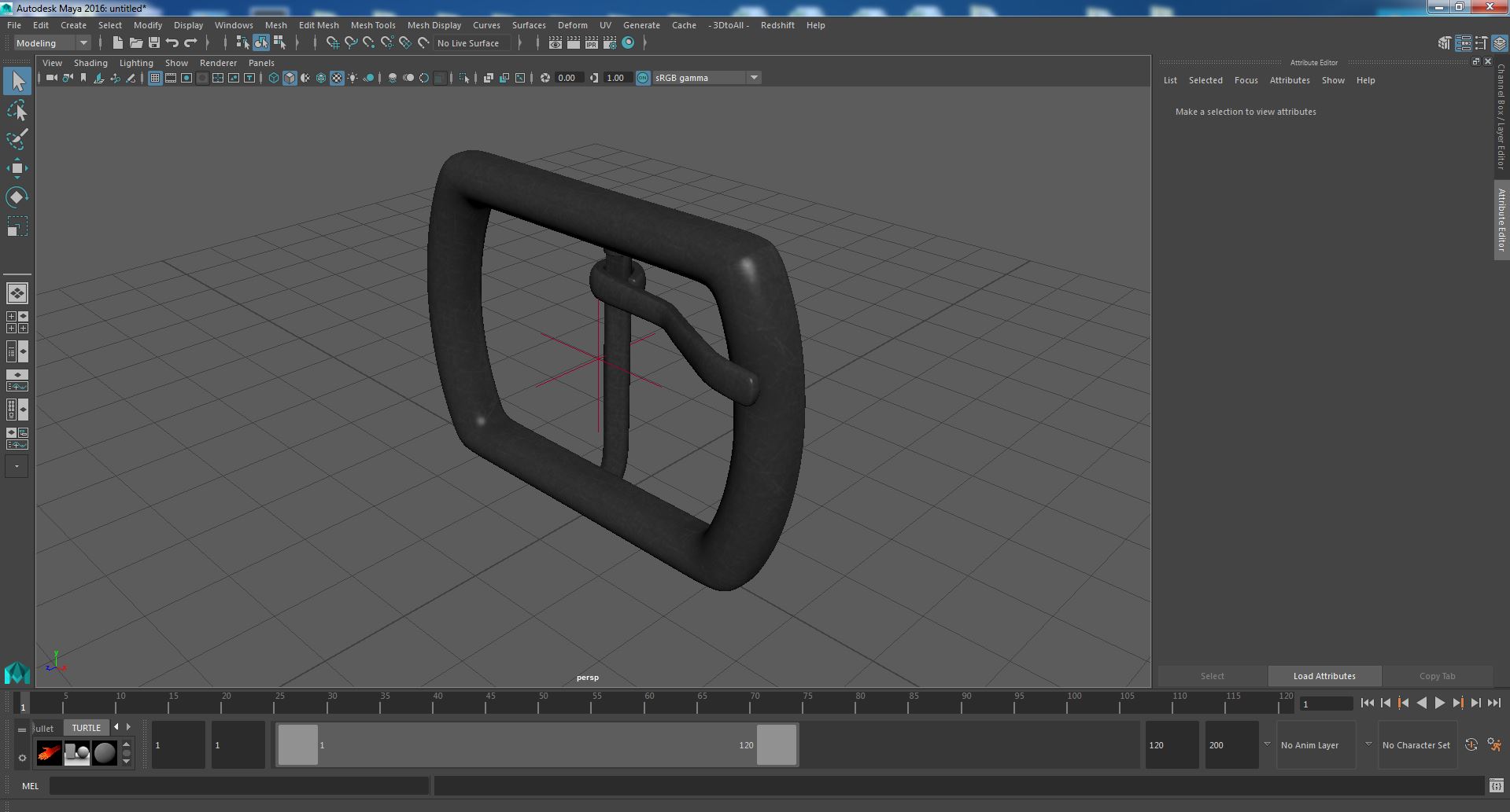 Wide Belt 3D model