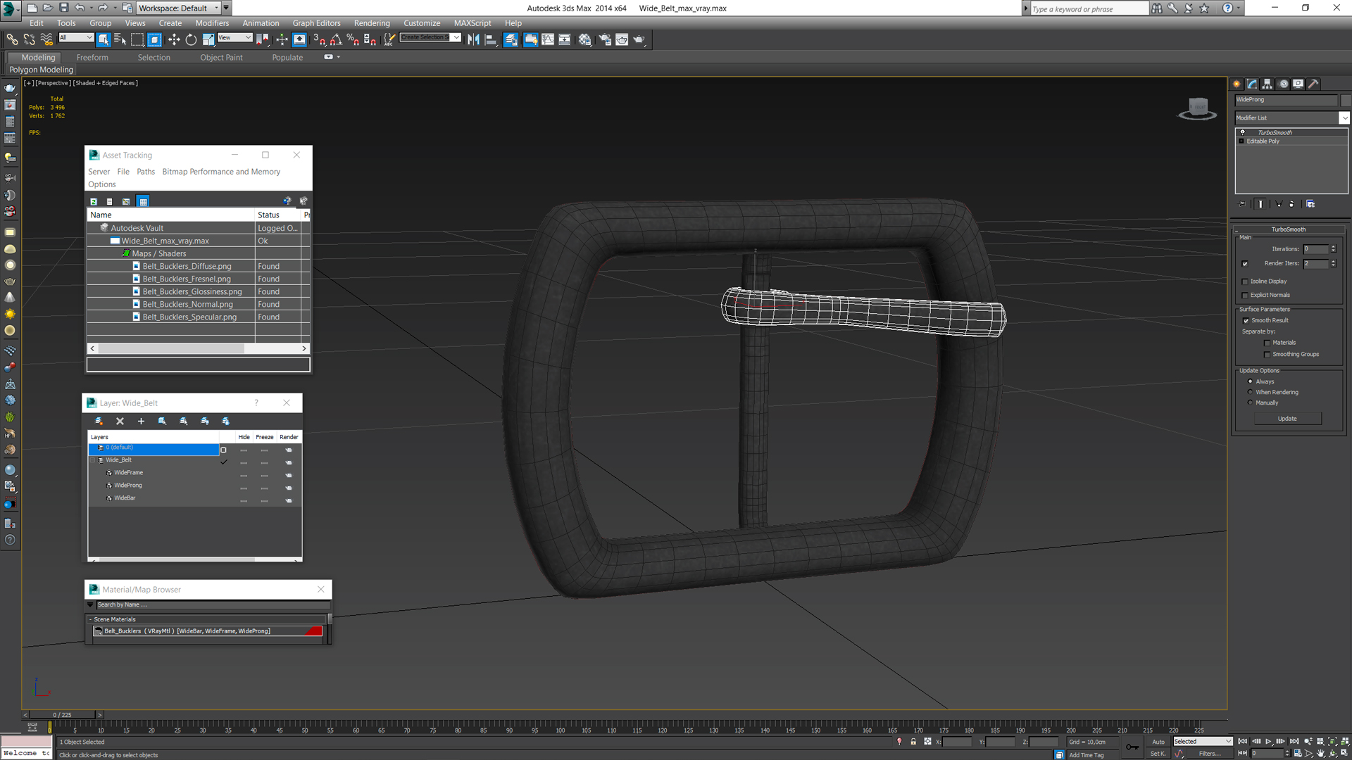 Wide Belt 3D model