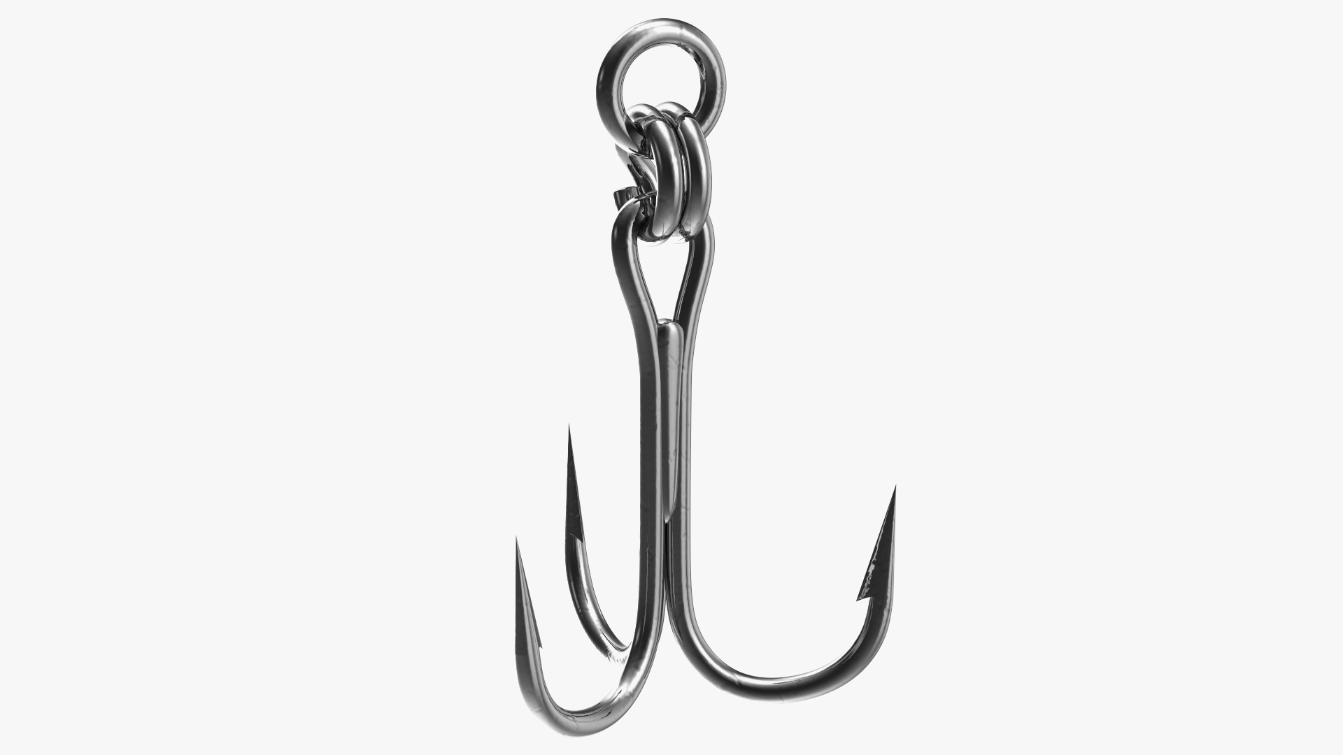 3D Stainless Steel Fishing Hook model