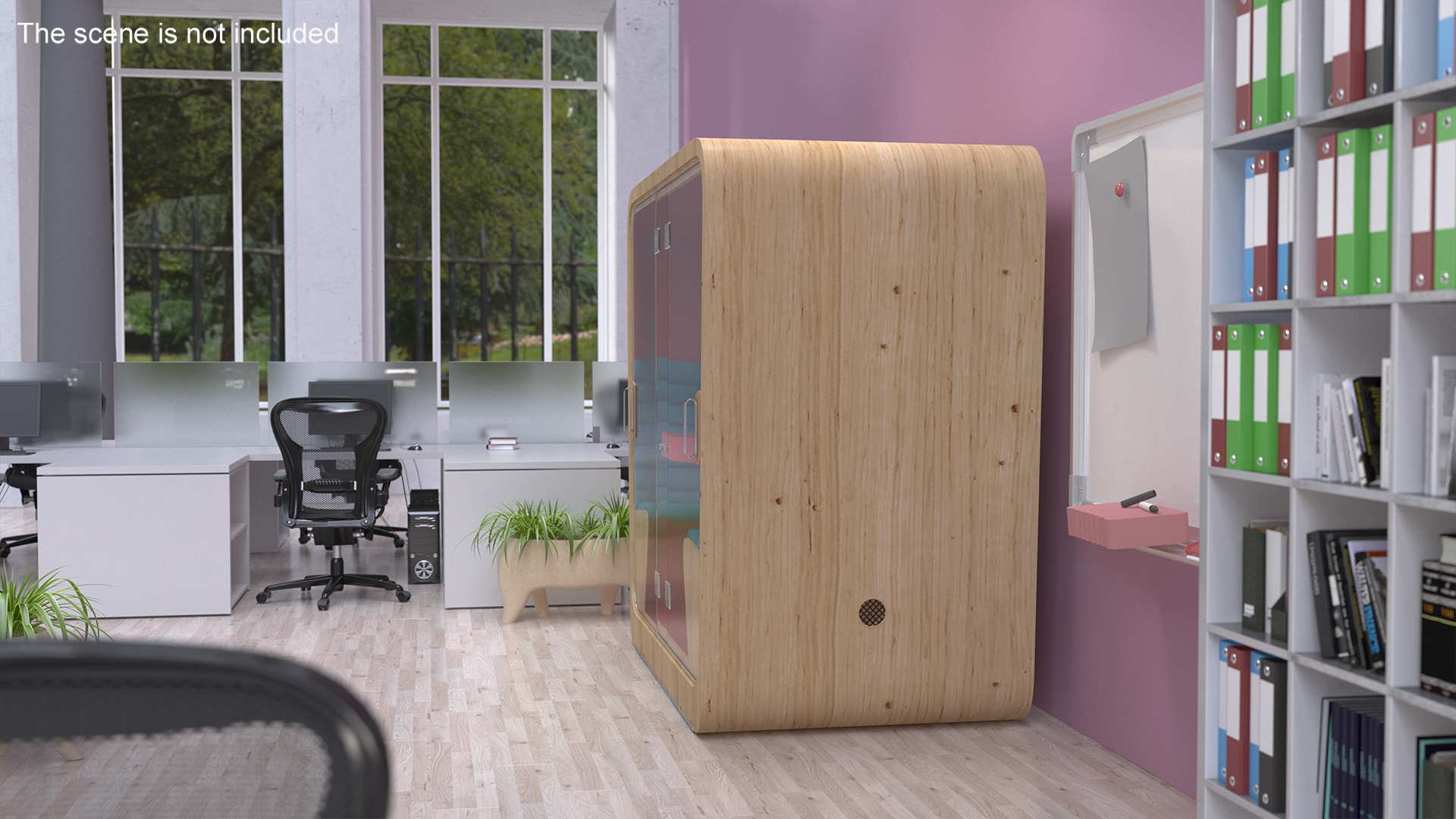 3D Wooden Cube Meeting Pod model