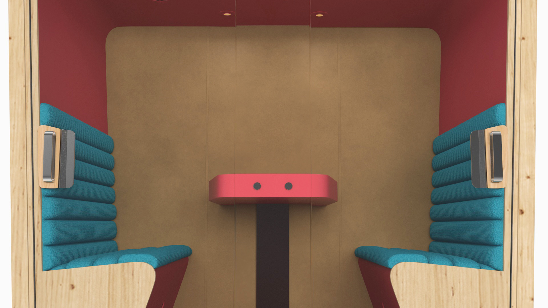 3D Wooden Cube Meeting Pod model