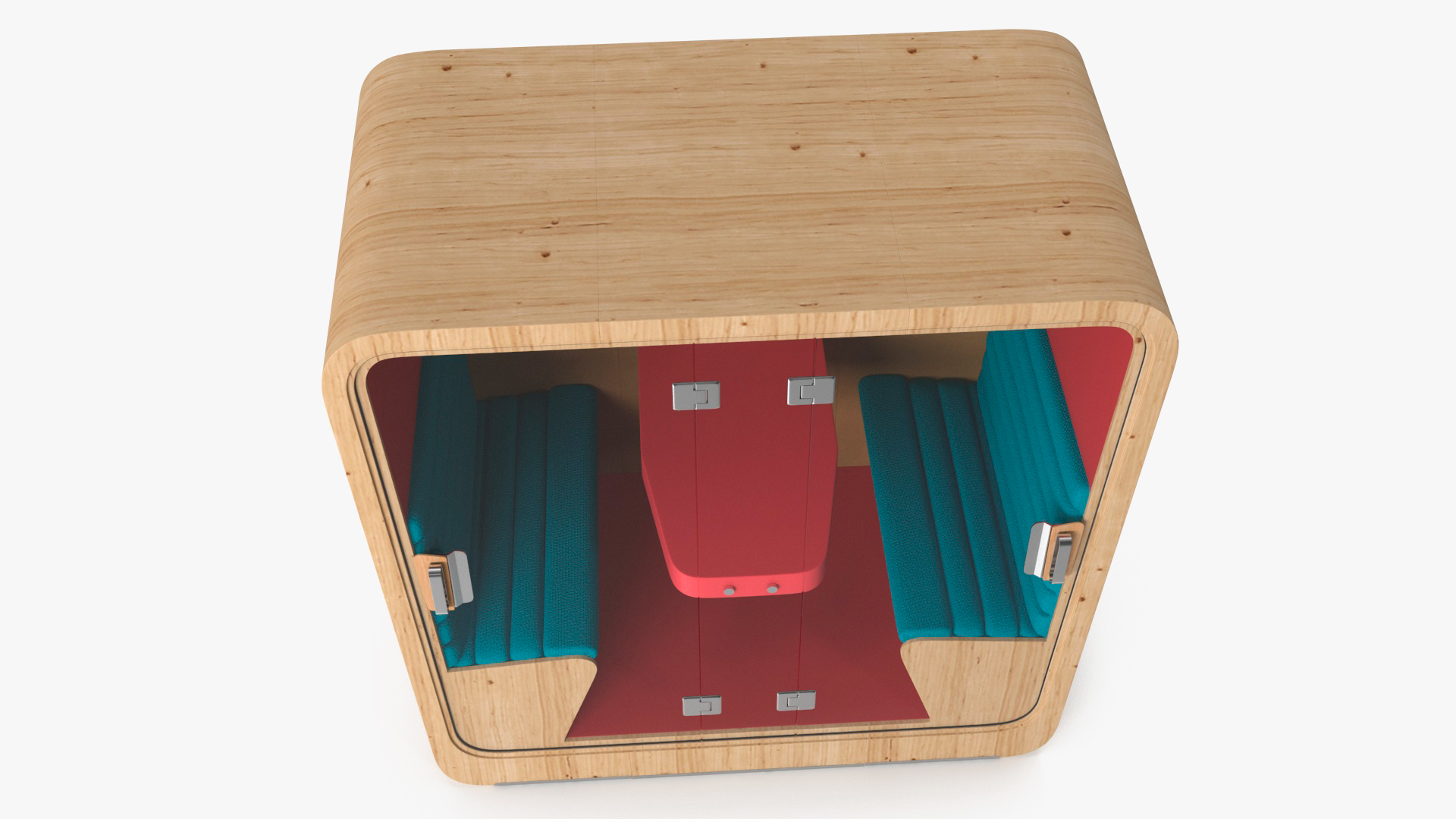 3D Wooden Cube Meeting Pod model