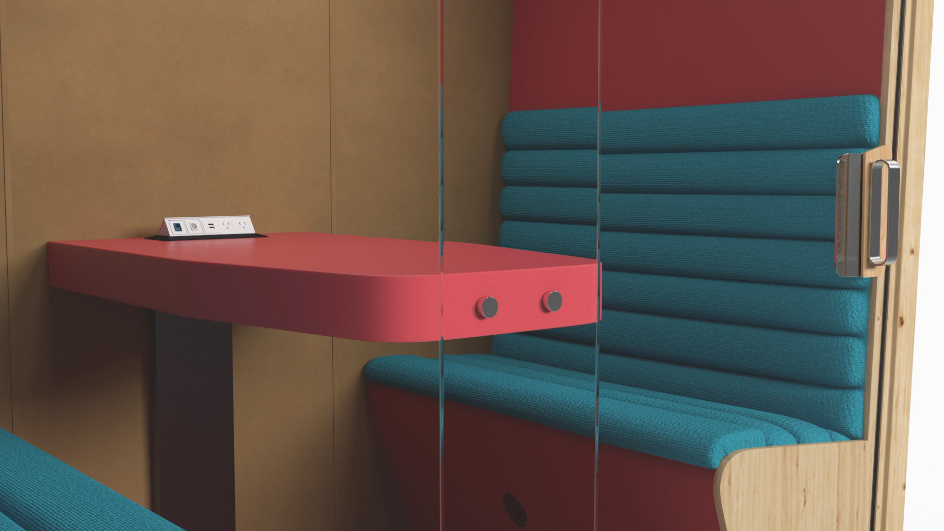 3D Wooden Cube Meeting Pod model