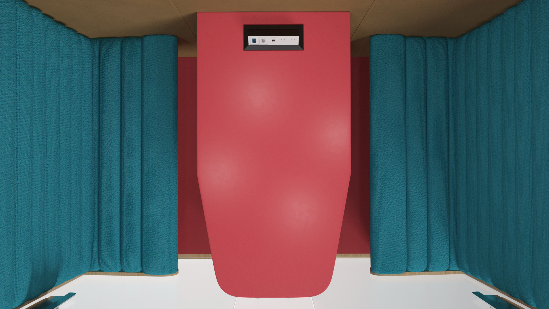 3D Wooden Cube Meeting Pod model