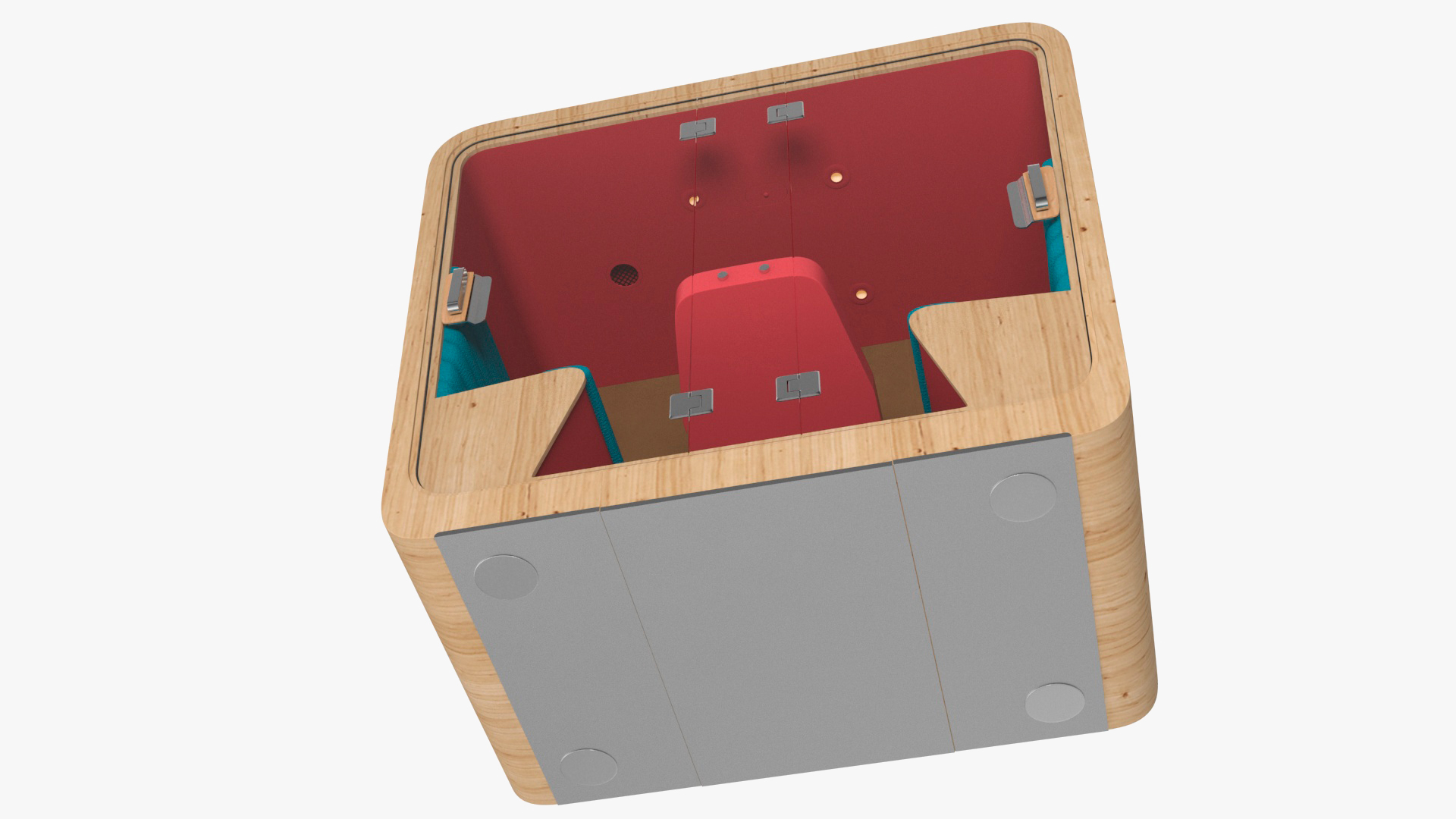 3D Wooden Cube Meeting Pod model