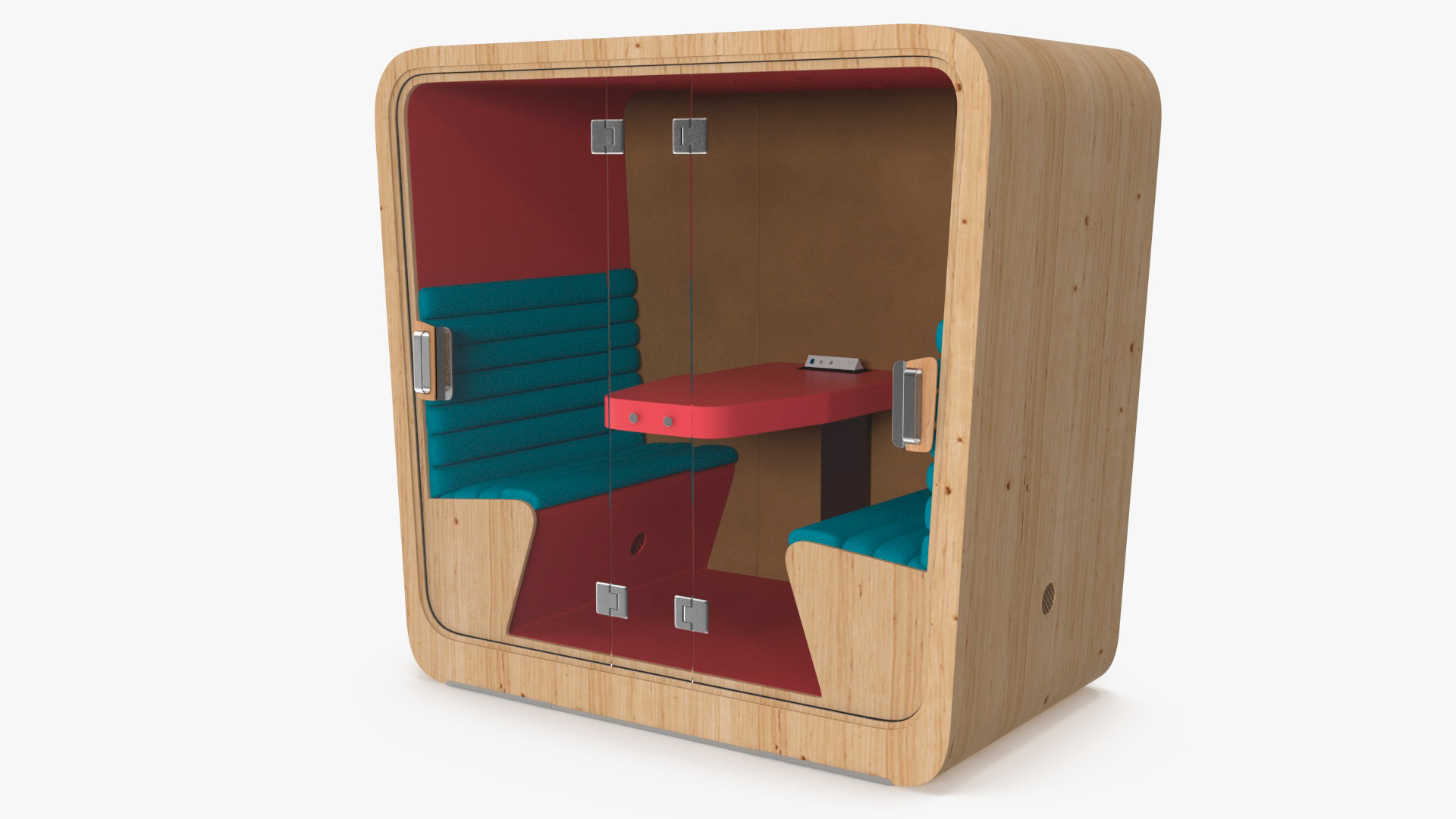 3D Wooden Cube Meeting Pod model