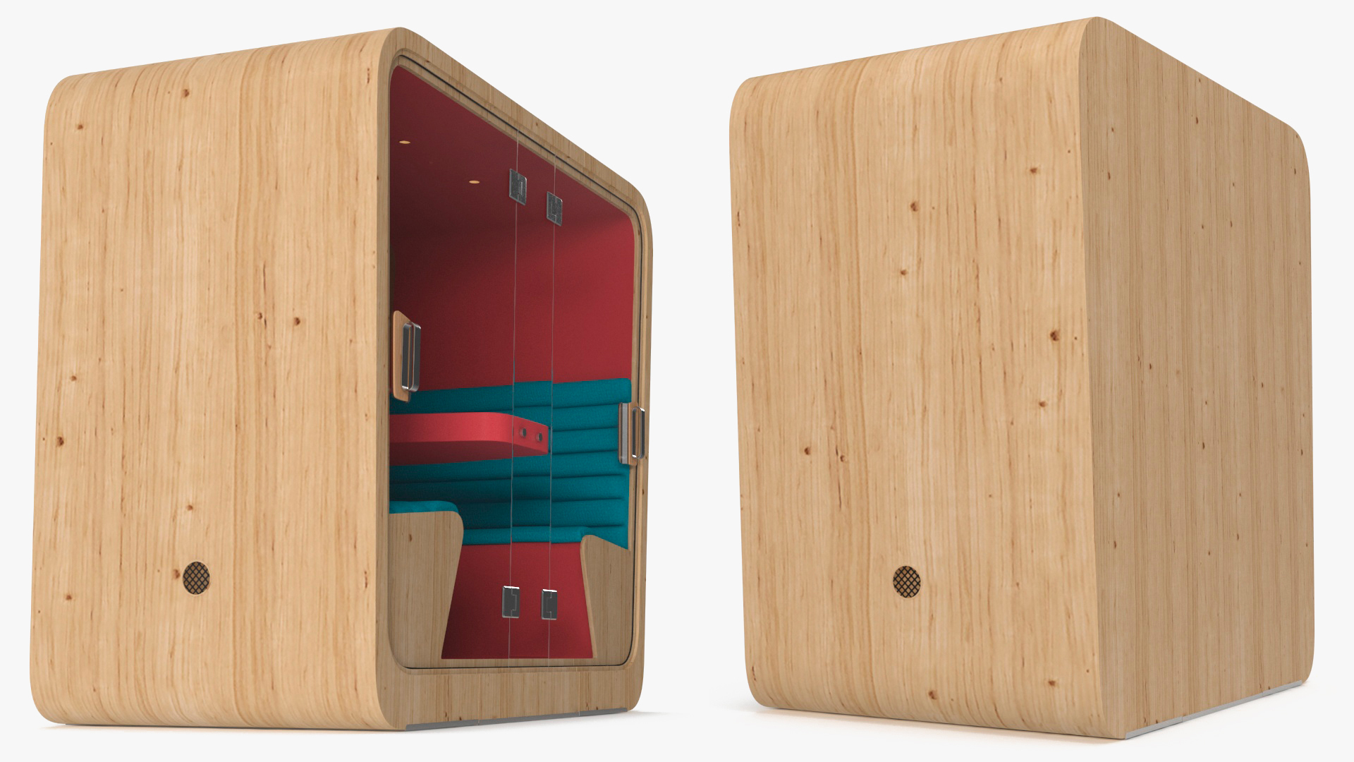3D Wooden Cube Meeting Pod model