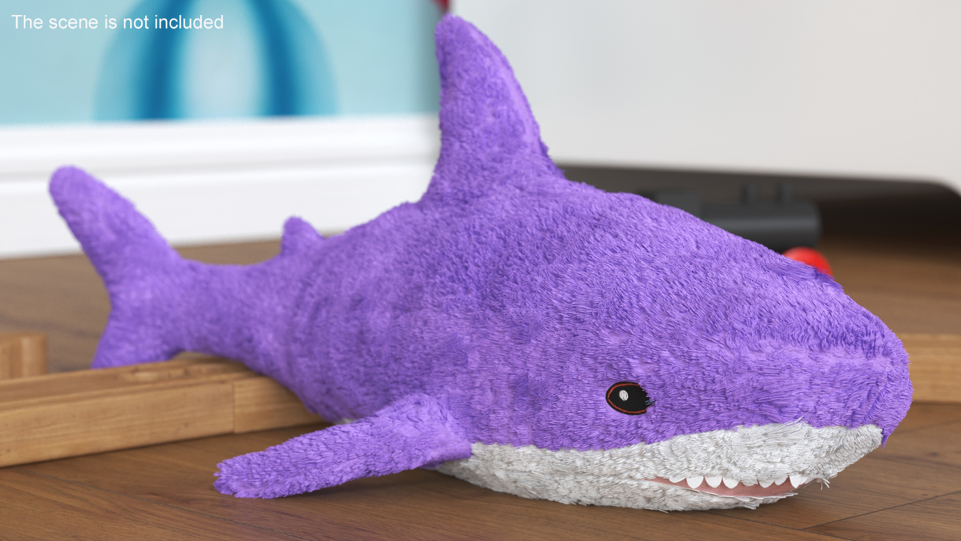 3D Purple Color Soft Shark Toy Fur