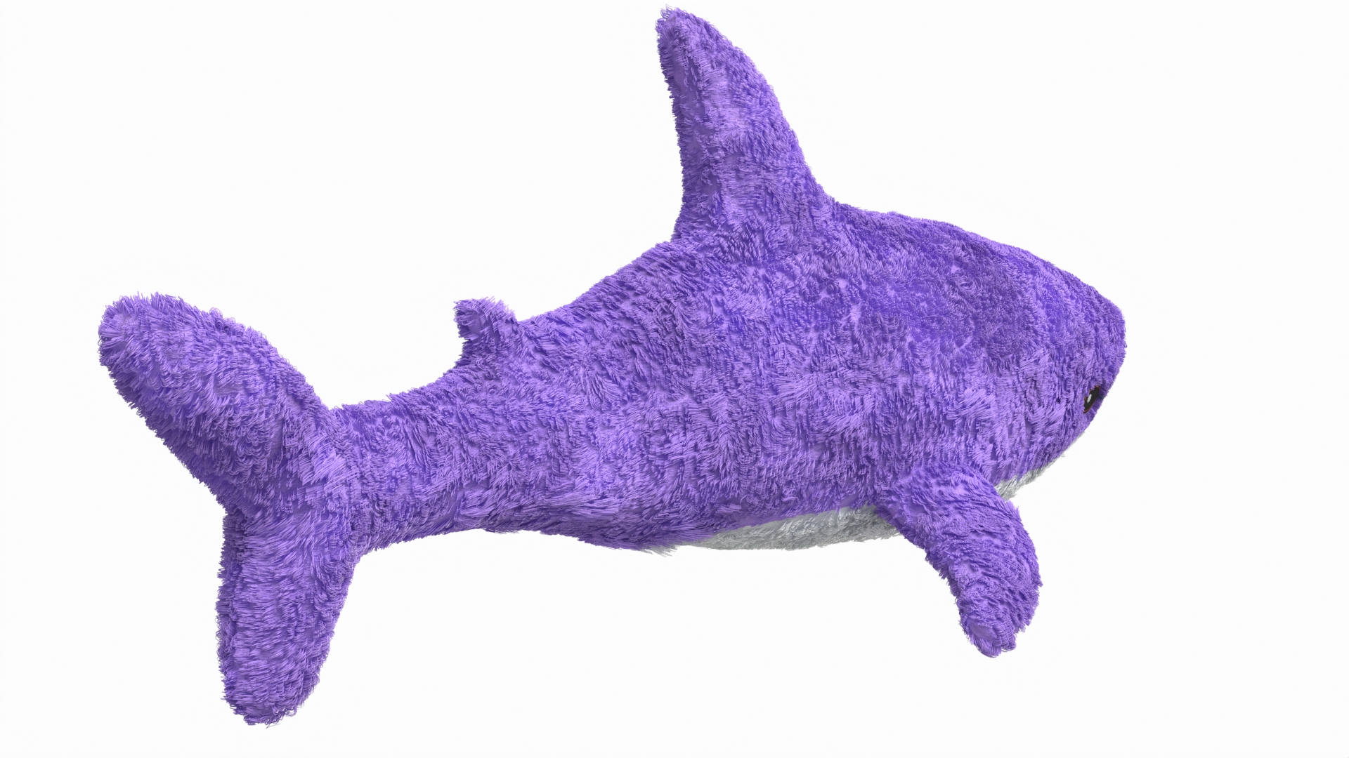 3D Purple Color Soft Shark Toy Fur