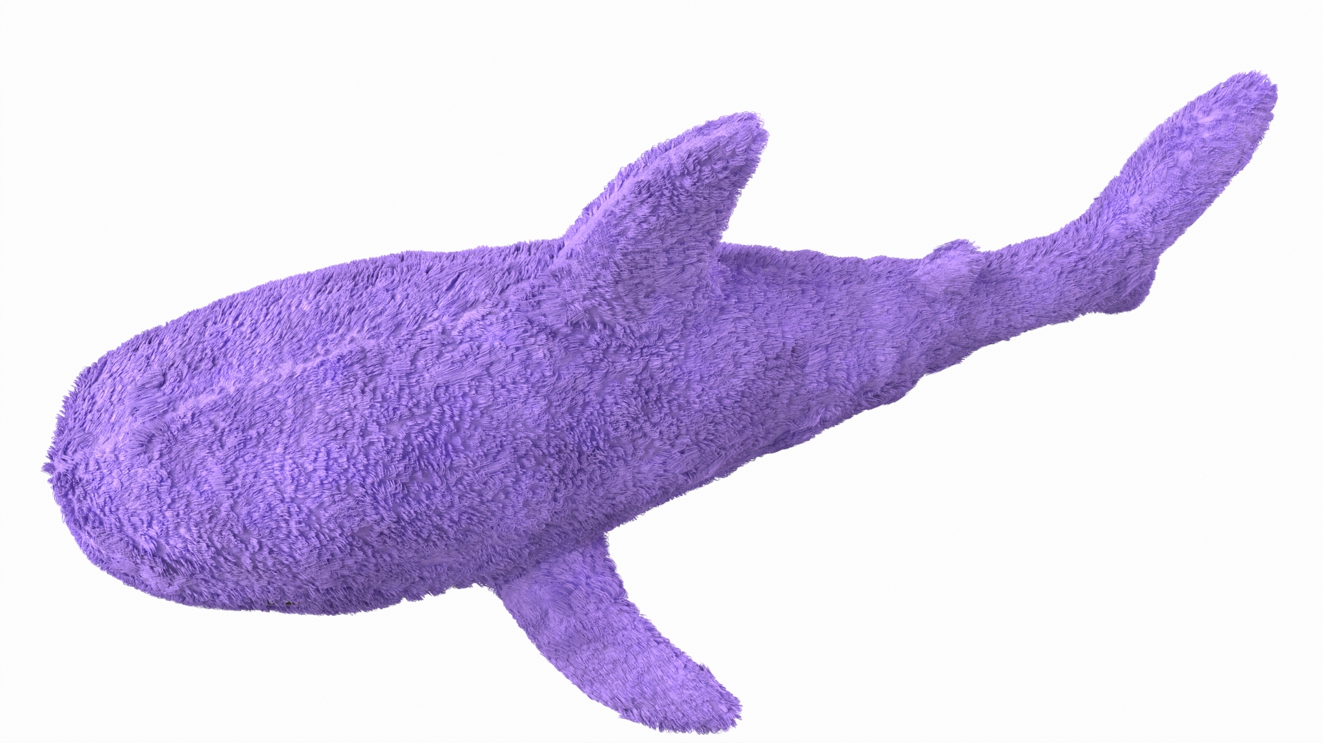 3D Purple Color Soft Shark Toy Fur