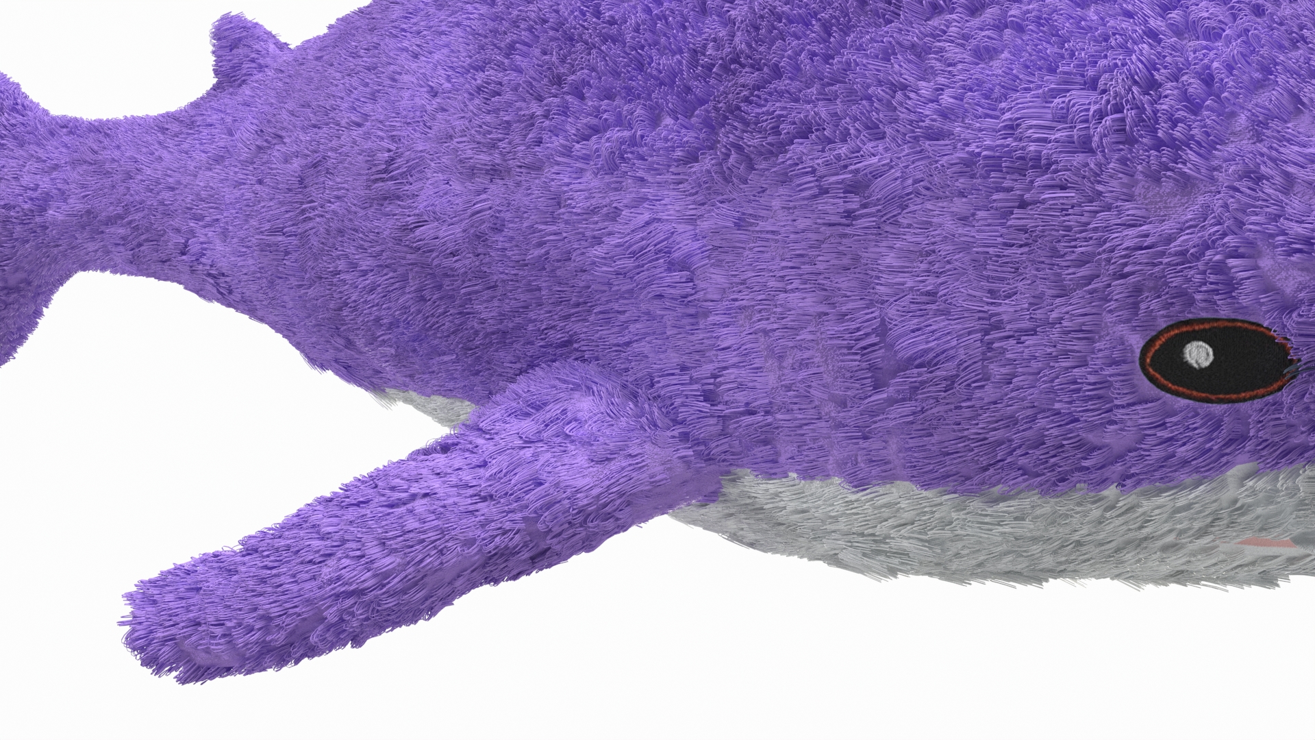 3D Purple Color Soft Shark Toy Fur