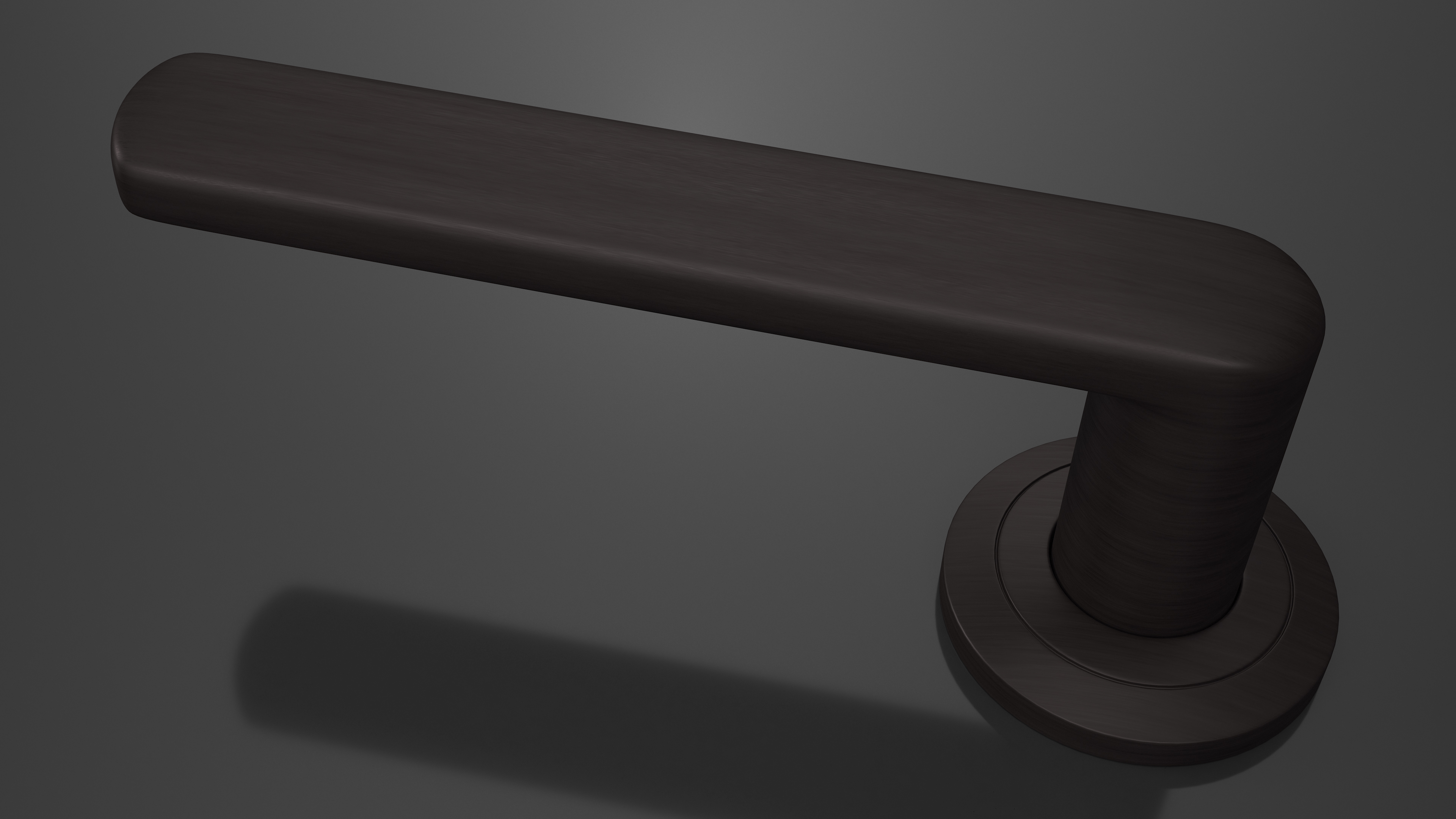 3D Dark Bronze Straight Door Handles model