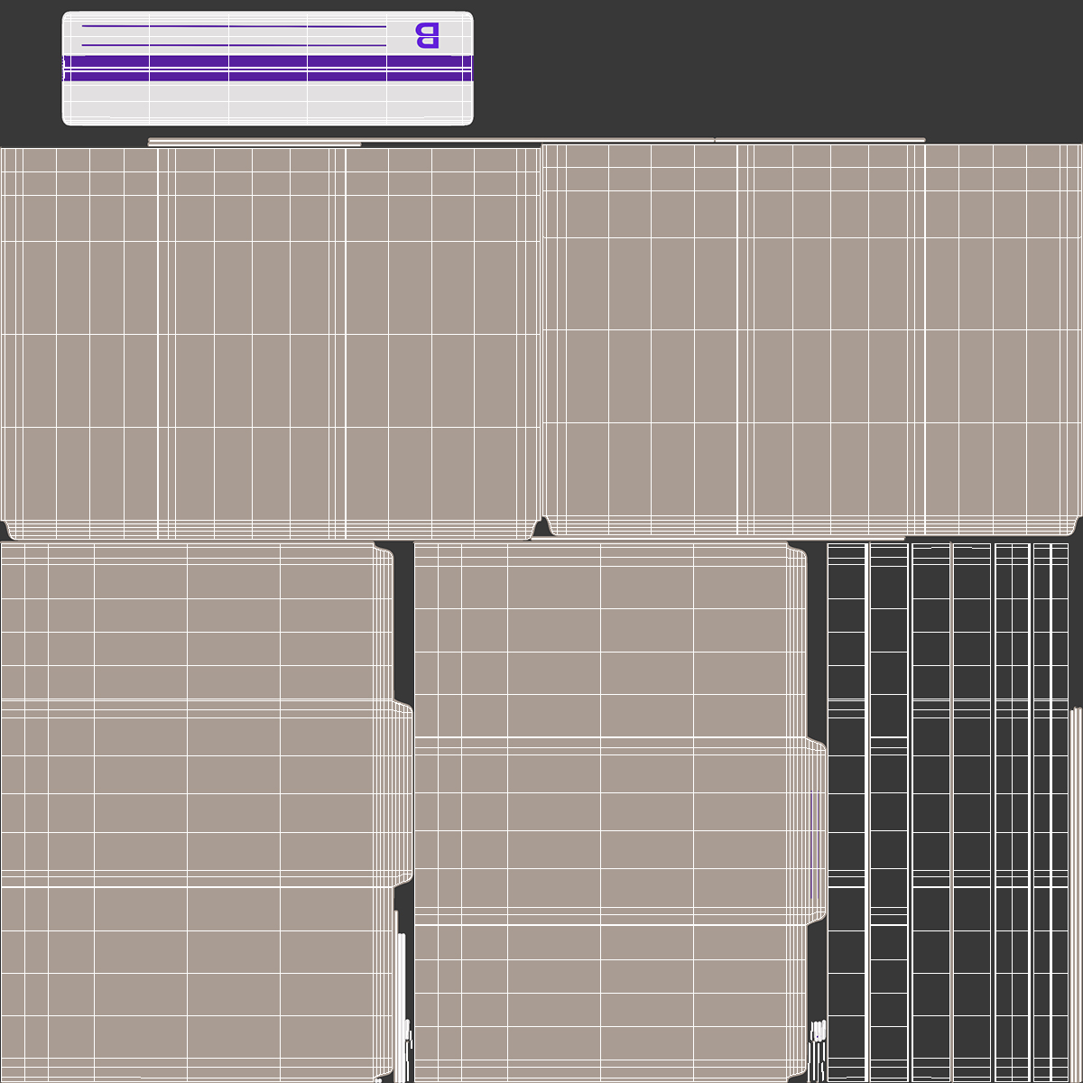 Colored Cardboard File Folder 3D model