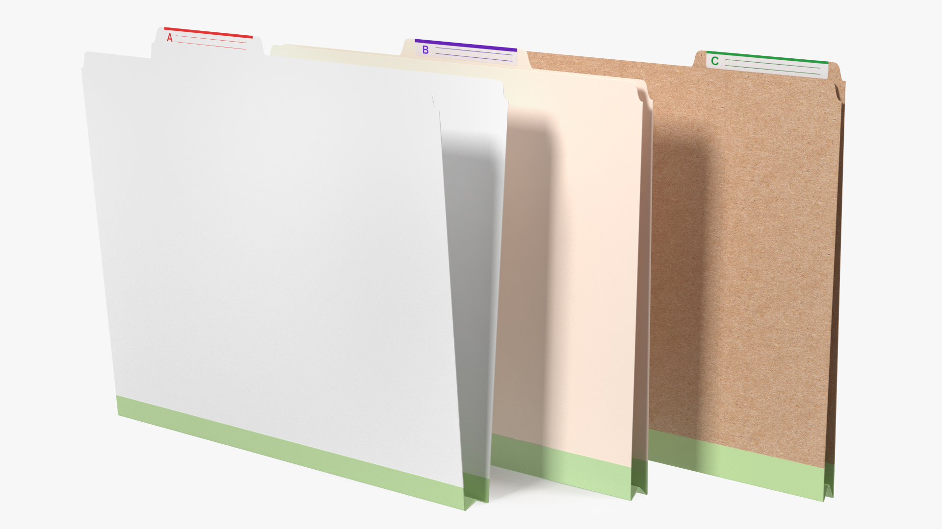 Colored Cardboard File Folder 3D model