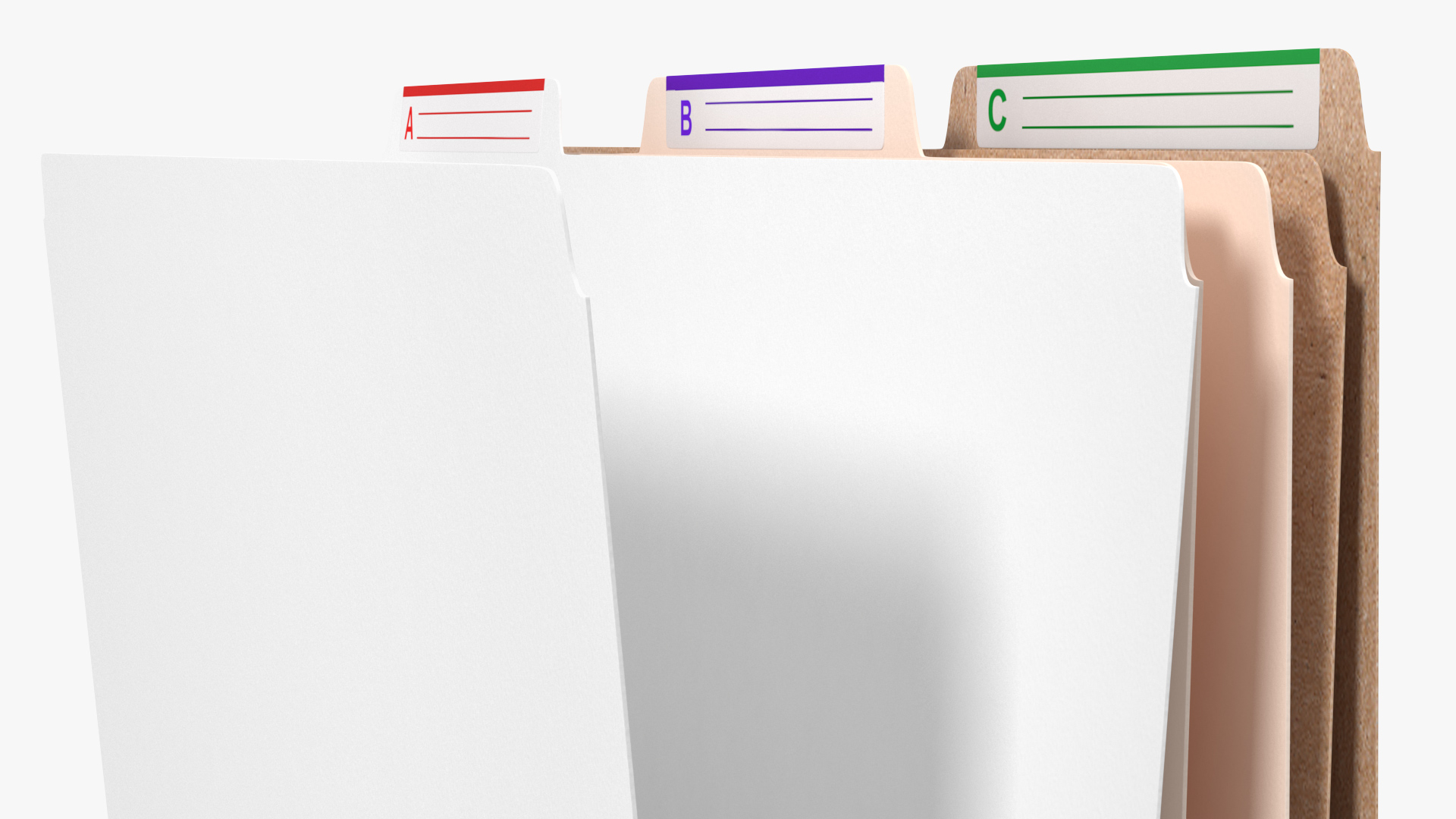 Colored Cardboard File Folder 3D model