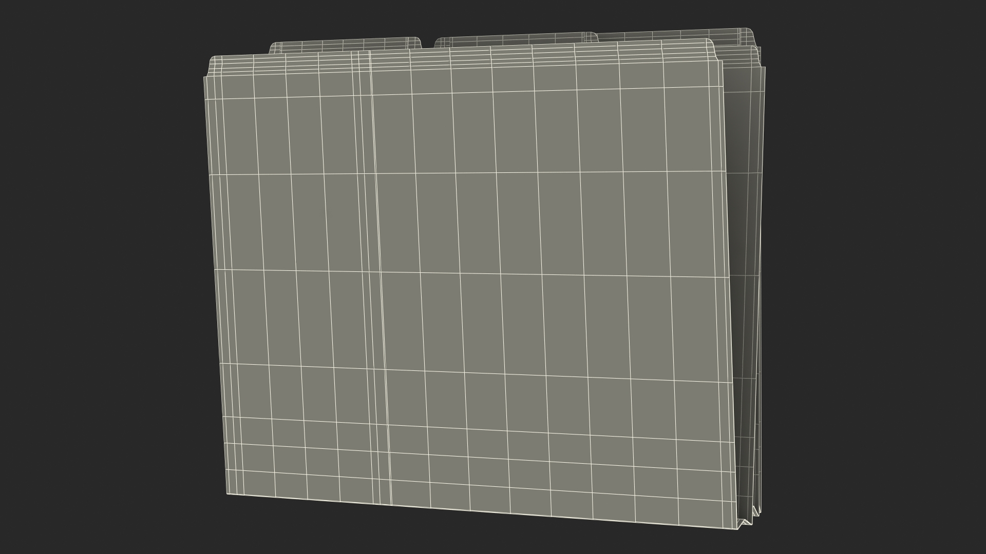 Colored Cardboard File Folder 3D model