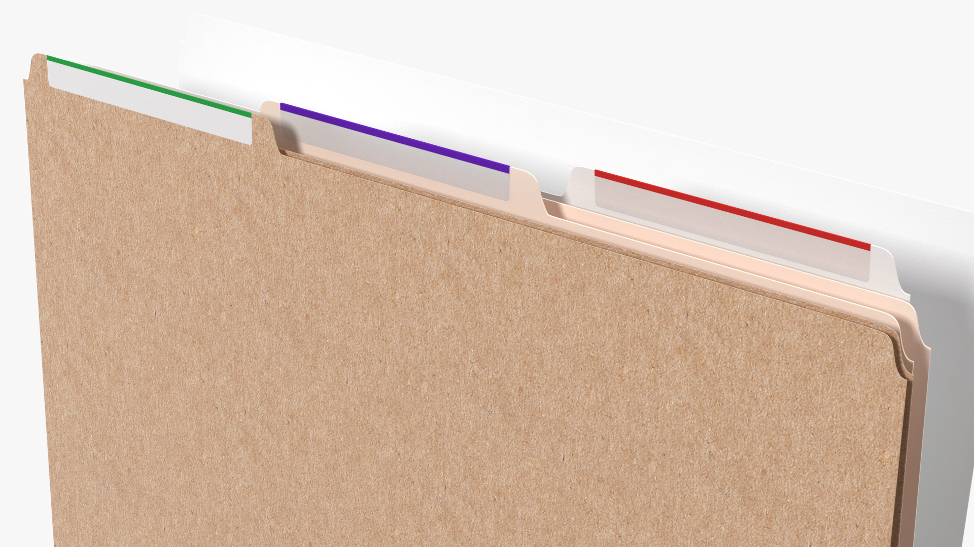 Colored Cardboard File Folder 3D model