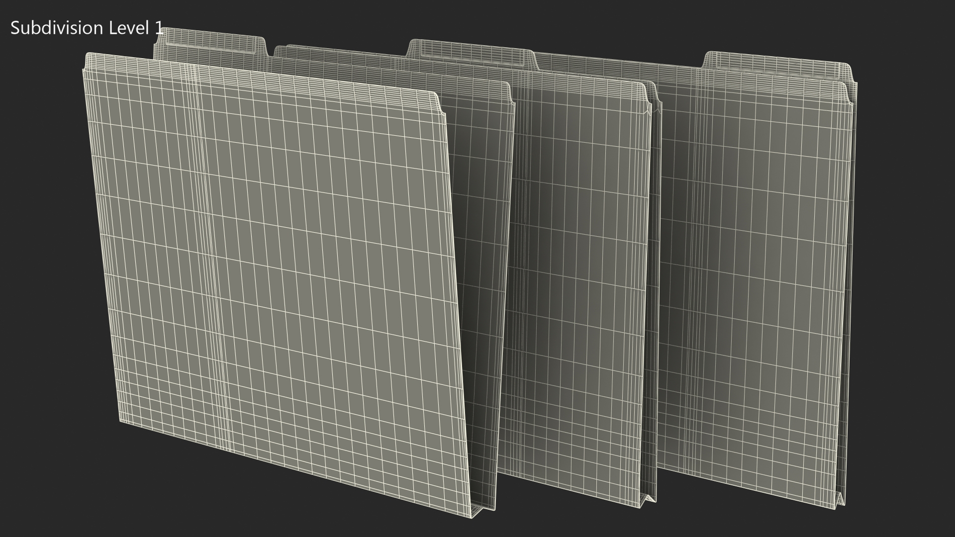 Colored Cardboard File Folder 3D model