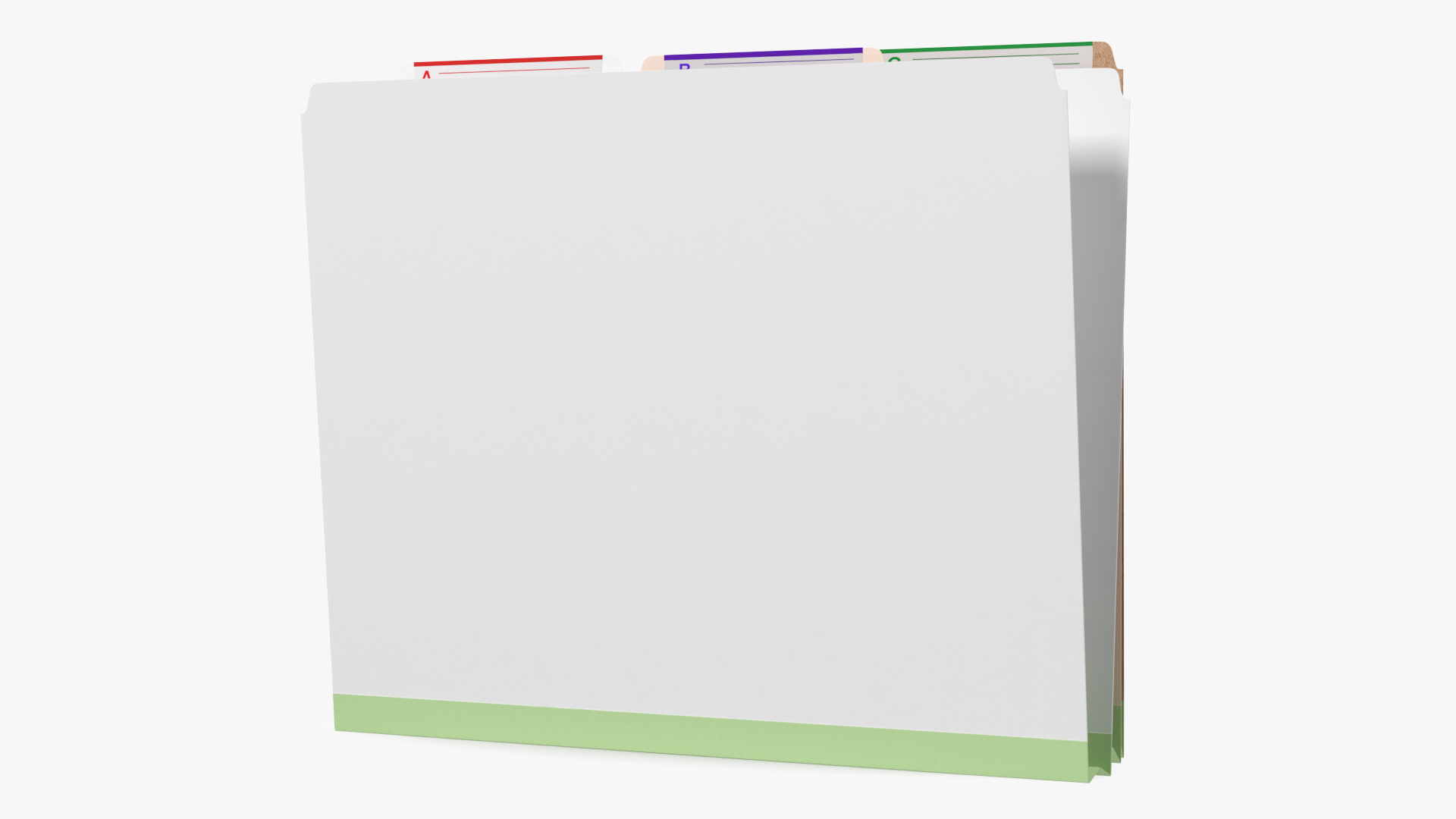Colored Cardboard File Folder 3D model