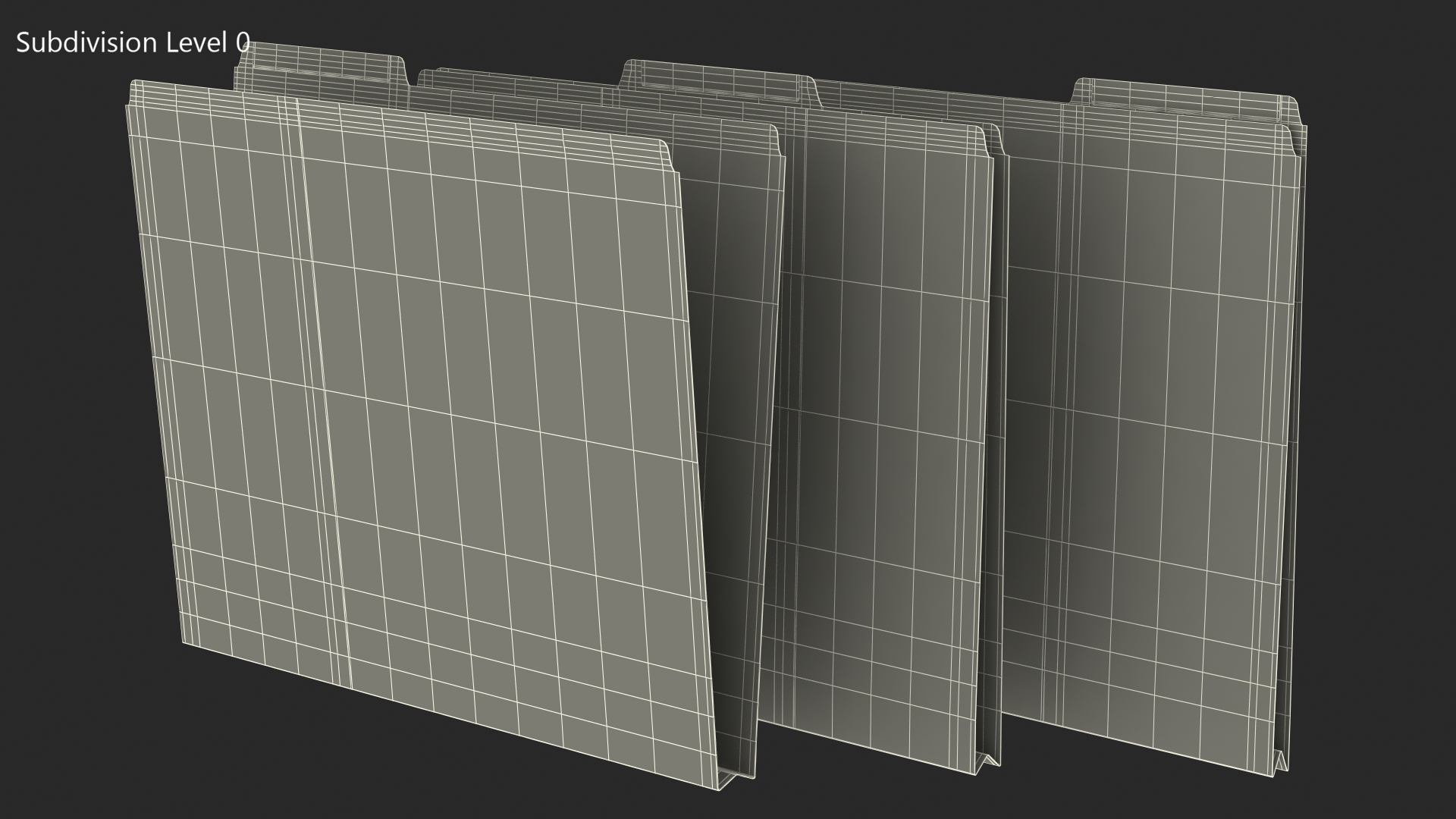 Colored Cardboard File Folder 3D model