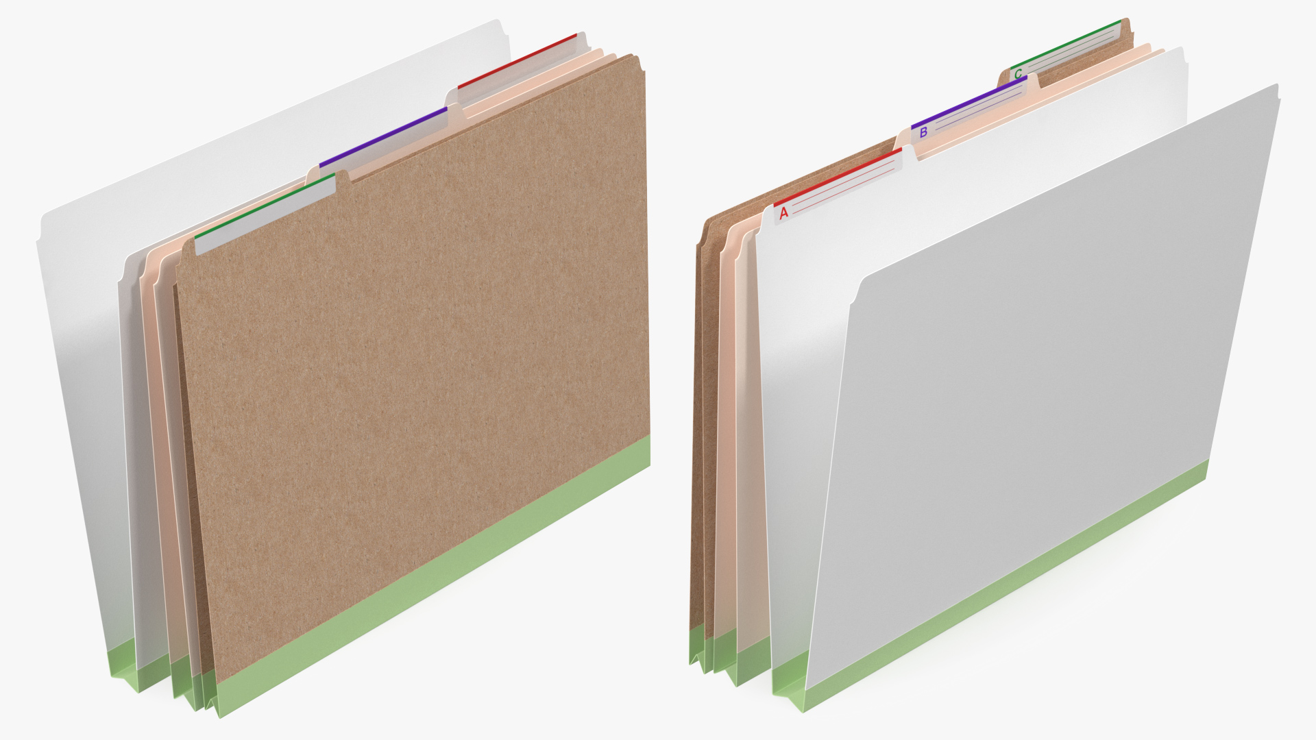 Colored Cardboard File Folder 3D model
