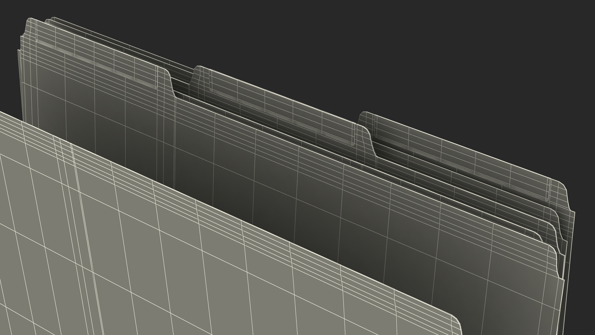 Colored Cardboard File Folder 3D model