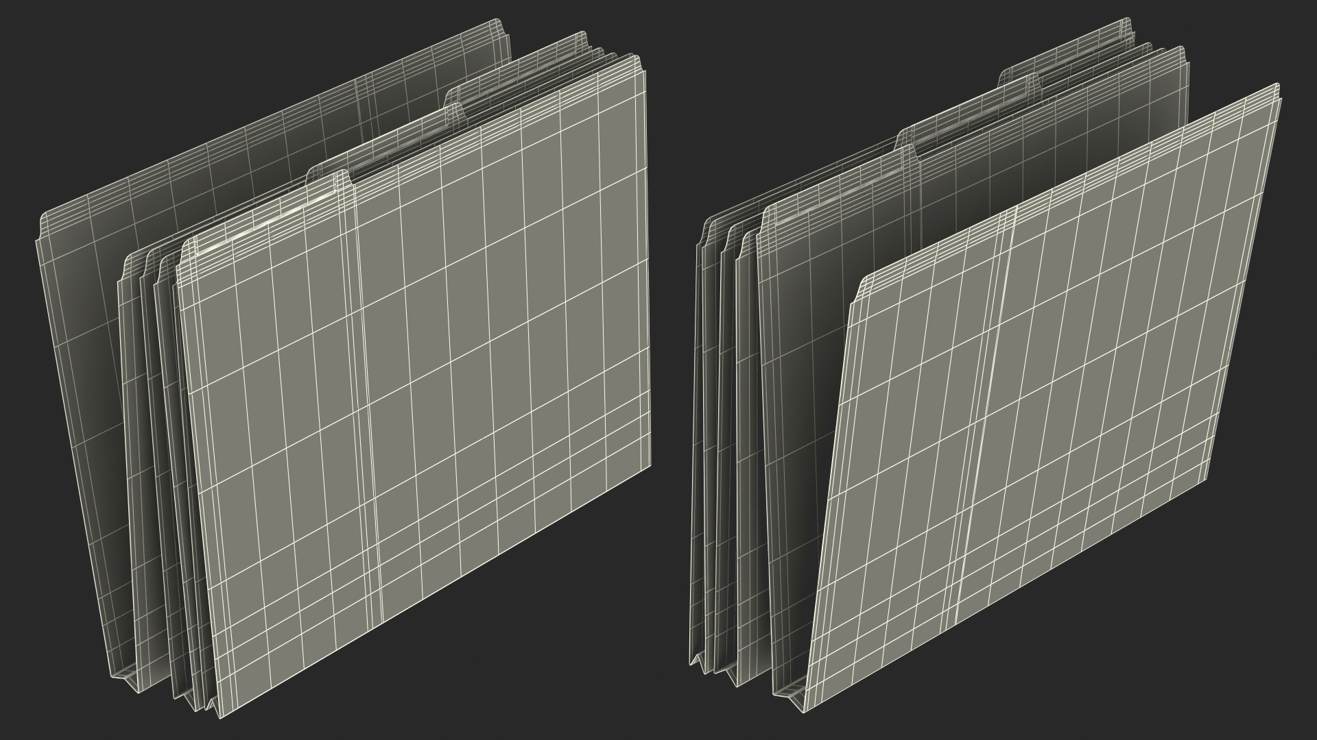 Colored Cardboard File Folder 3D model