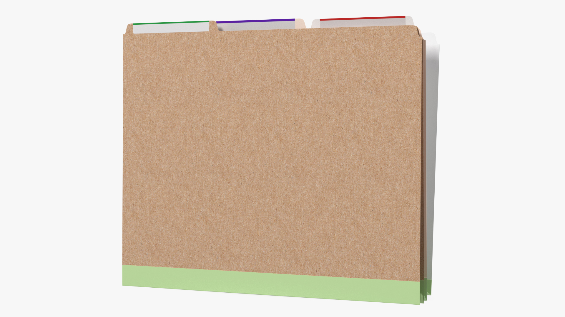Colored Cardboard File Folder 3D model