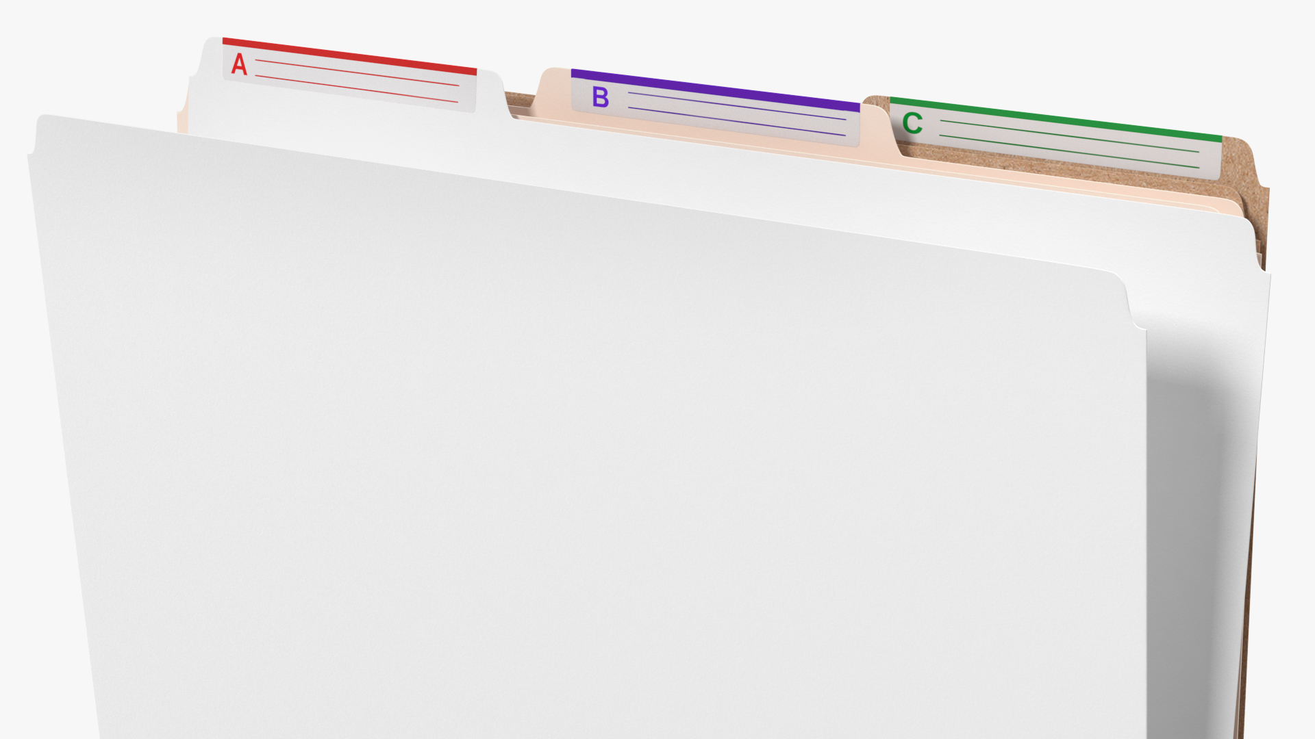 Colored Cardboard File Folder 3D model