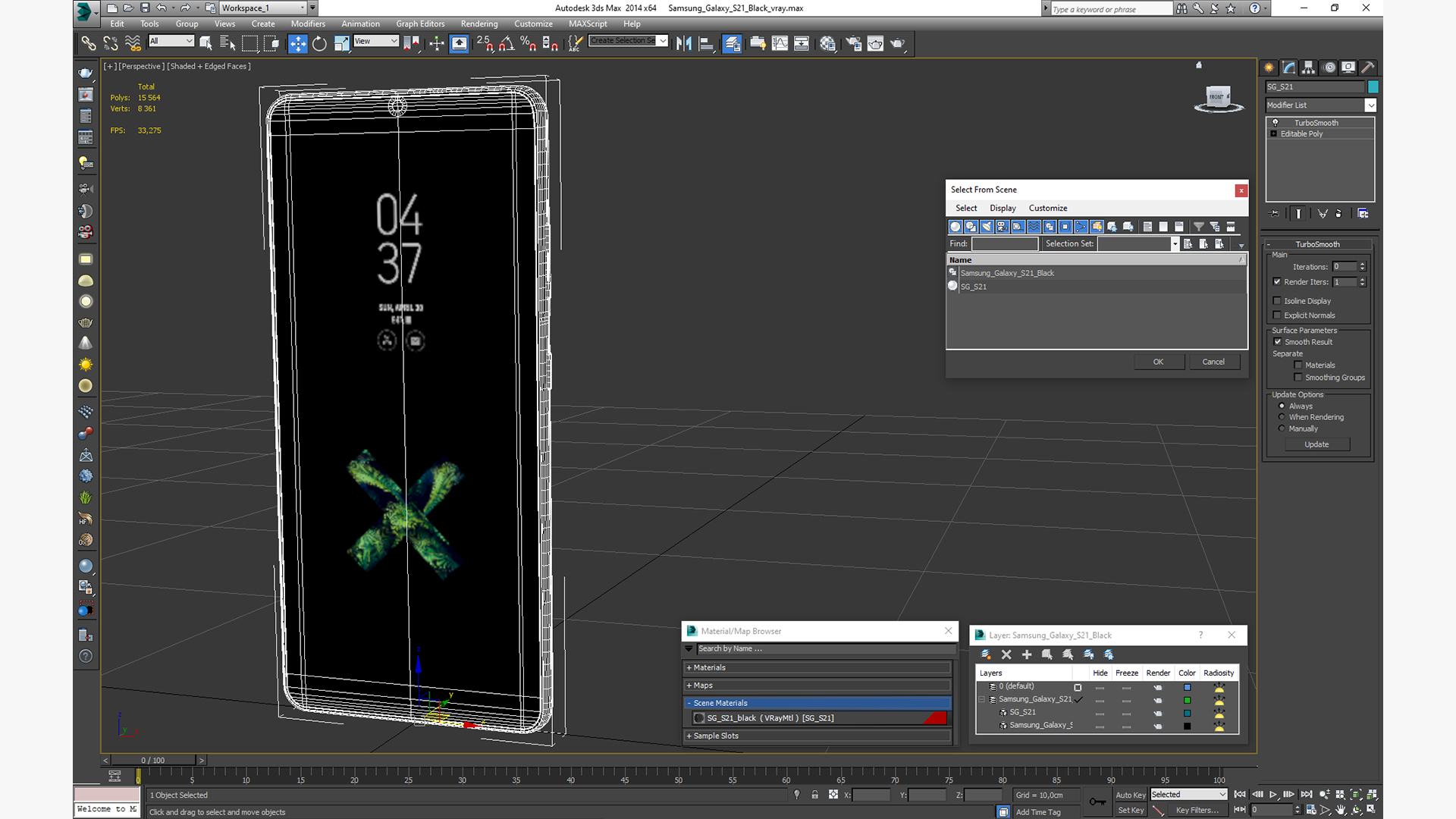 Samsung Galaxy S21 Black 3D model