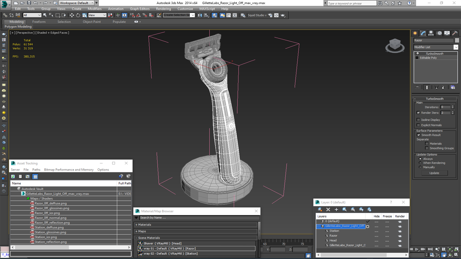 3D GilletteLabs Razor Light Off model