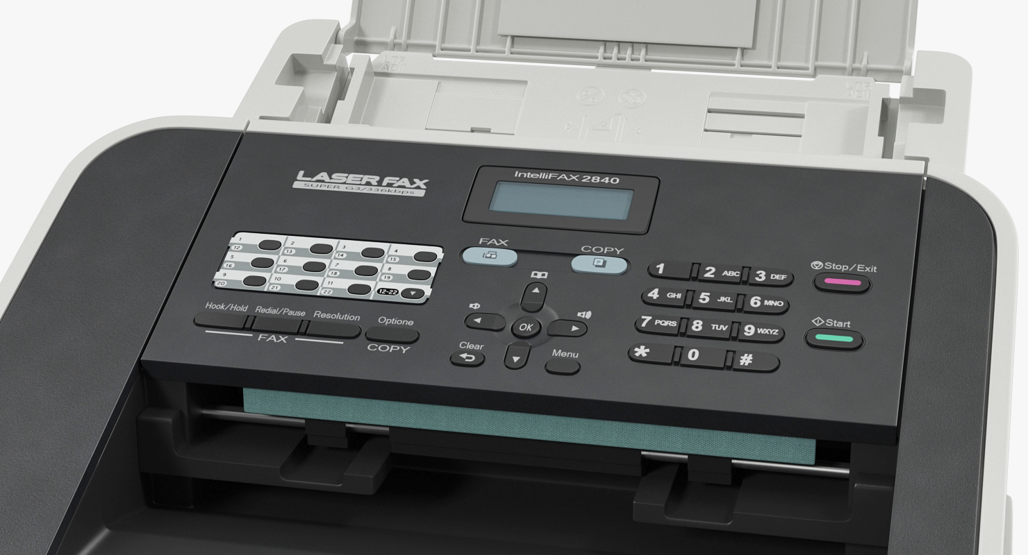 3D Brother FAX 2840 Laser Fax Machine with Copy Function model