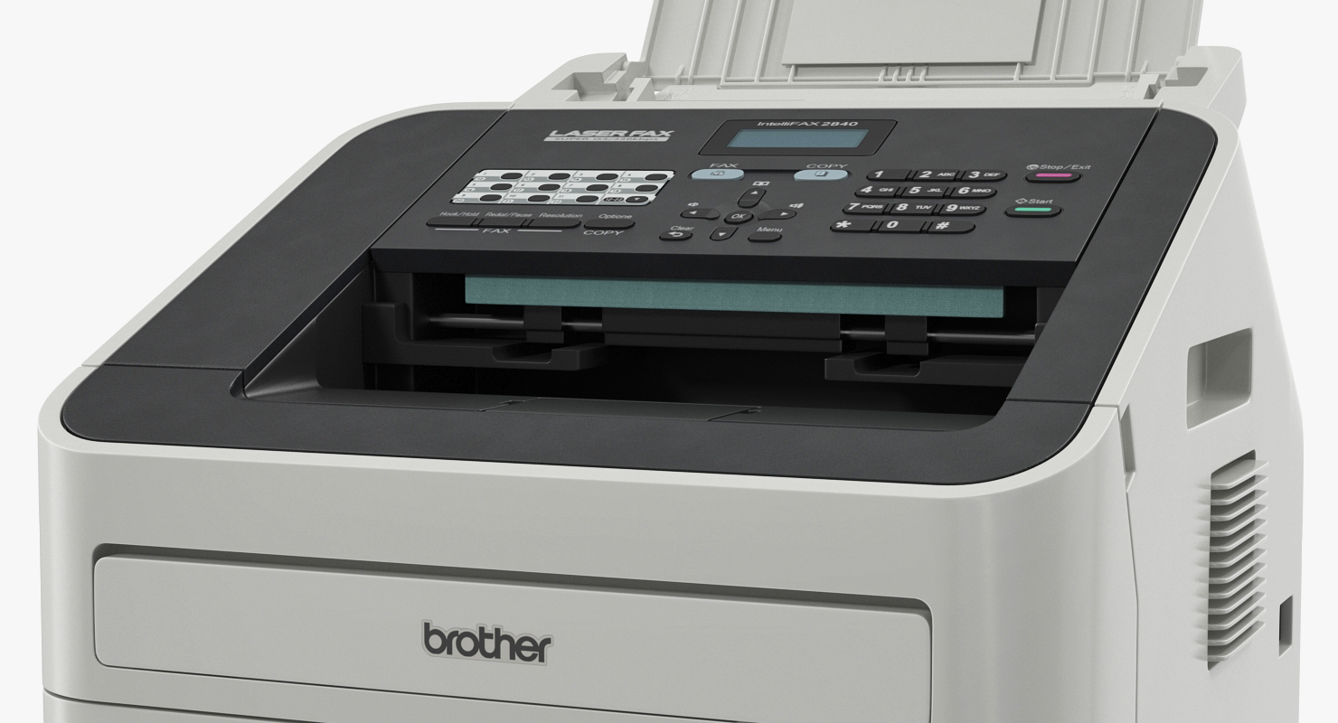3D Brother FAX 2840 Laser Fax Machine with Copy Function model
