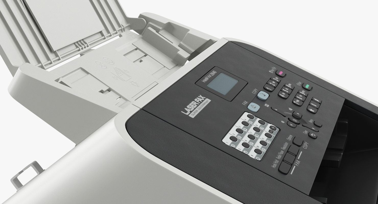 3D Brother FAX 2840 Laser Fax Machine with Copy Function model