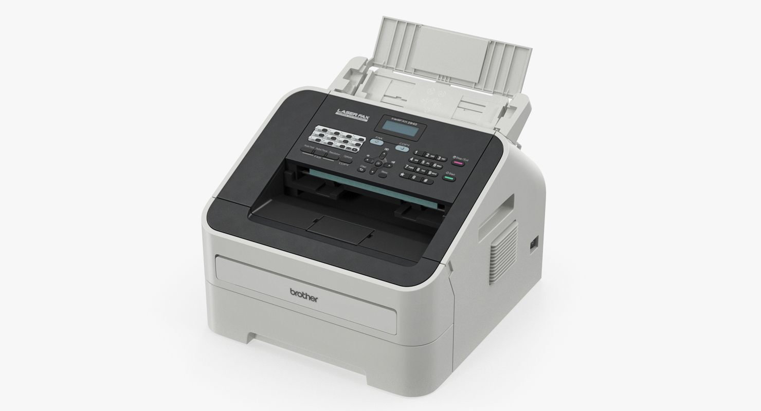 3D Brother FAX 2840 Laser Fax Machine with Copy Function model