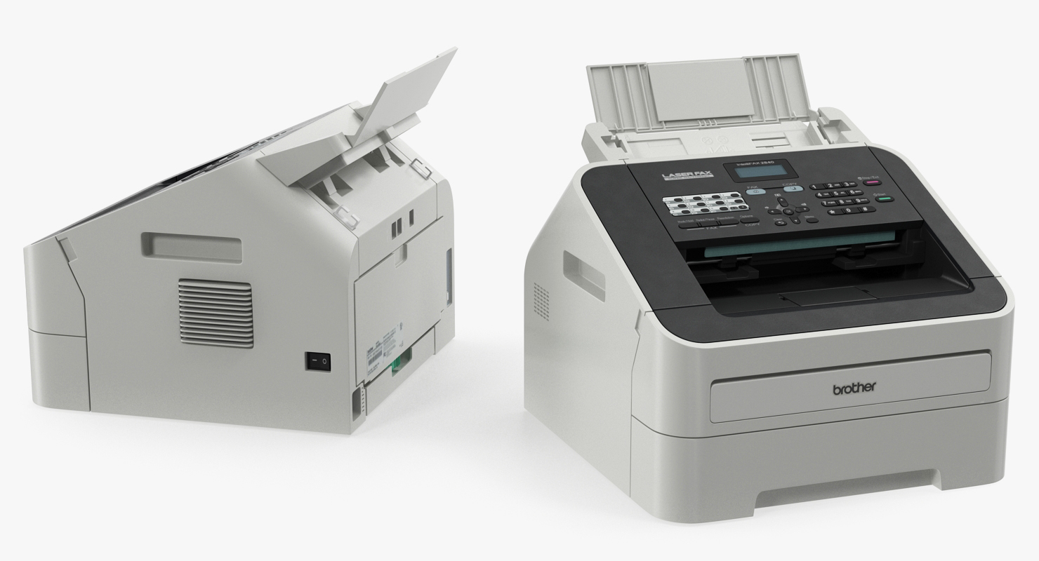 3D Brother FAX 2840 Laser Fax Machine with Copy Function model