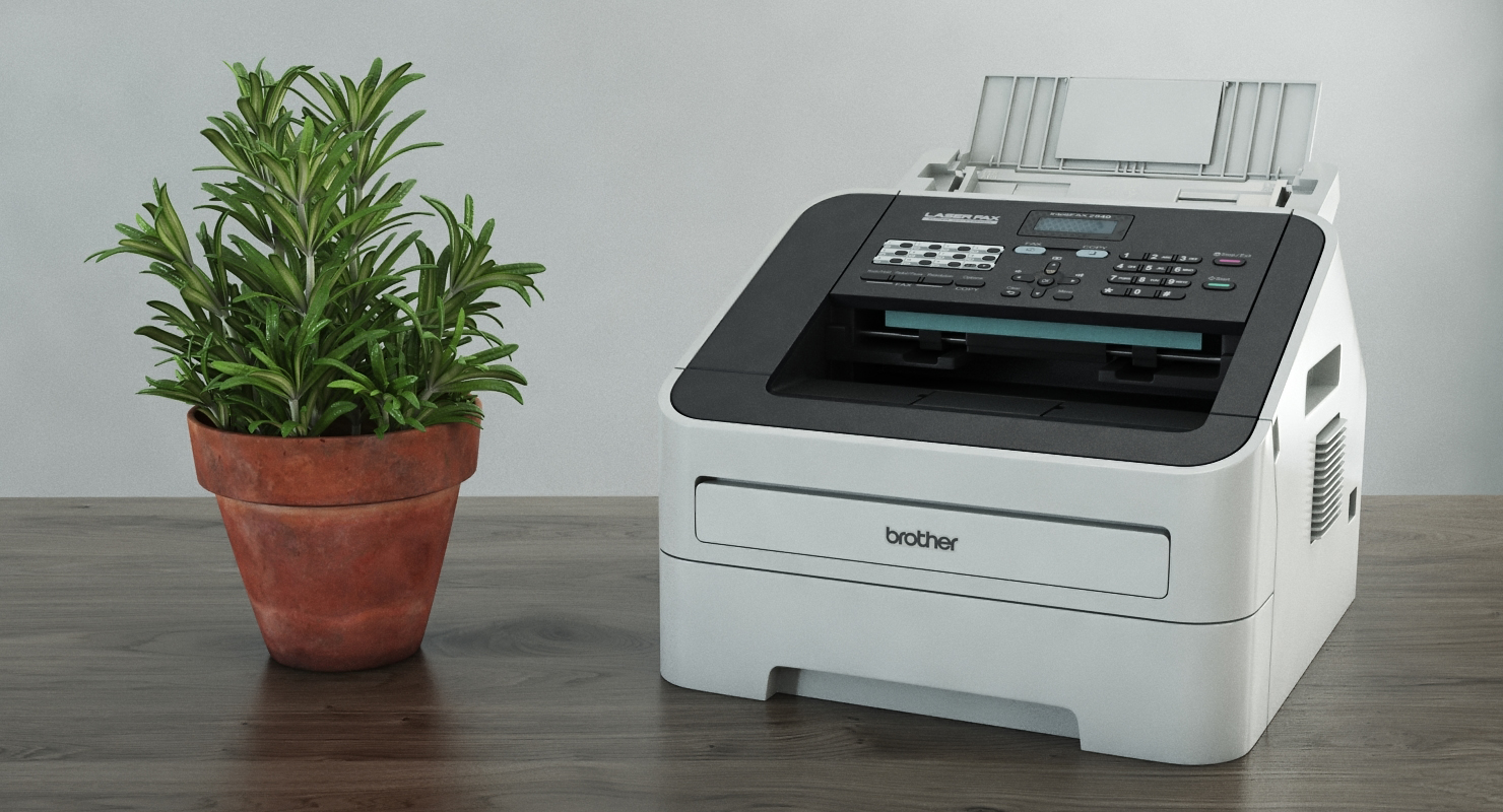 3D Brother FAX 2840 Laser Fax Machine with Copy Function model