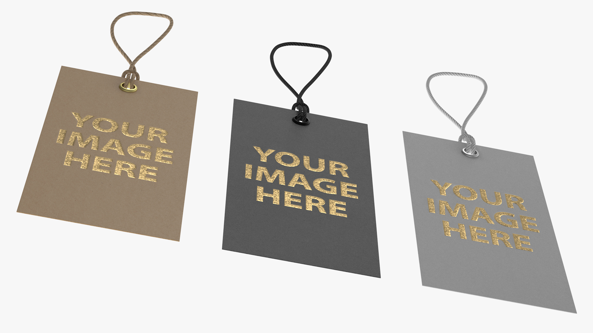3D Label Tag Rectangular