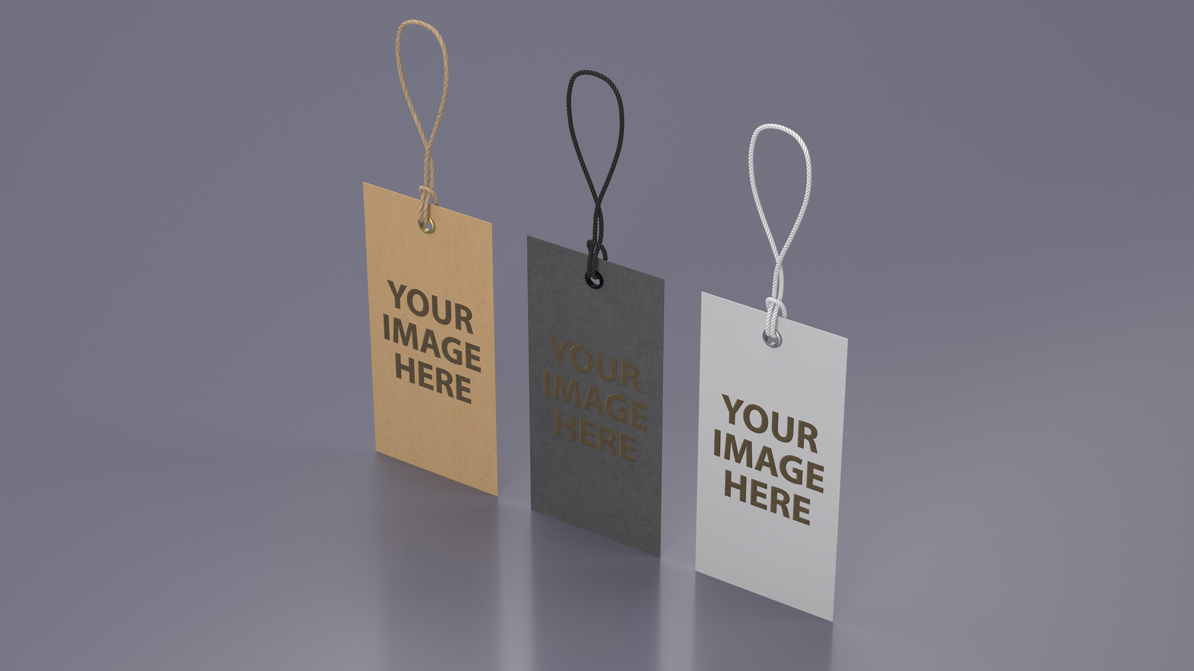 3D Label Tag Rectangular