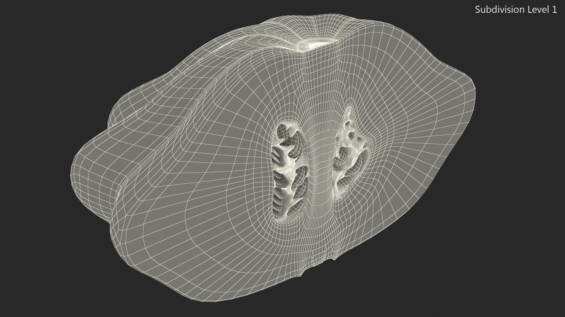 3D Half of Orange Color Bush Pumpkin model