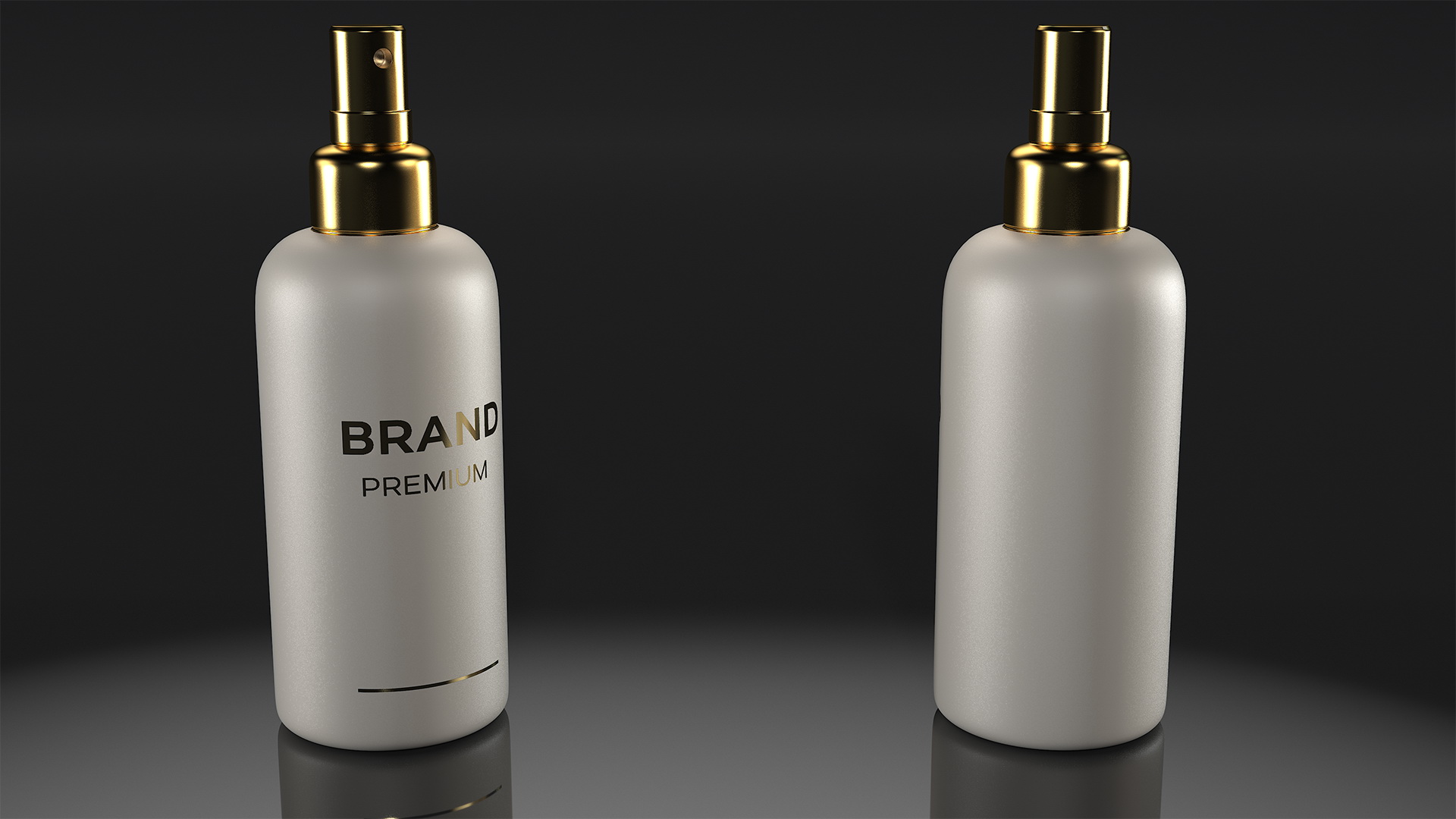 3D Gold Cosmetic Spray Bottle