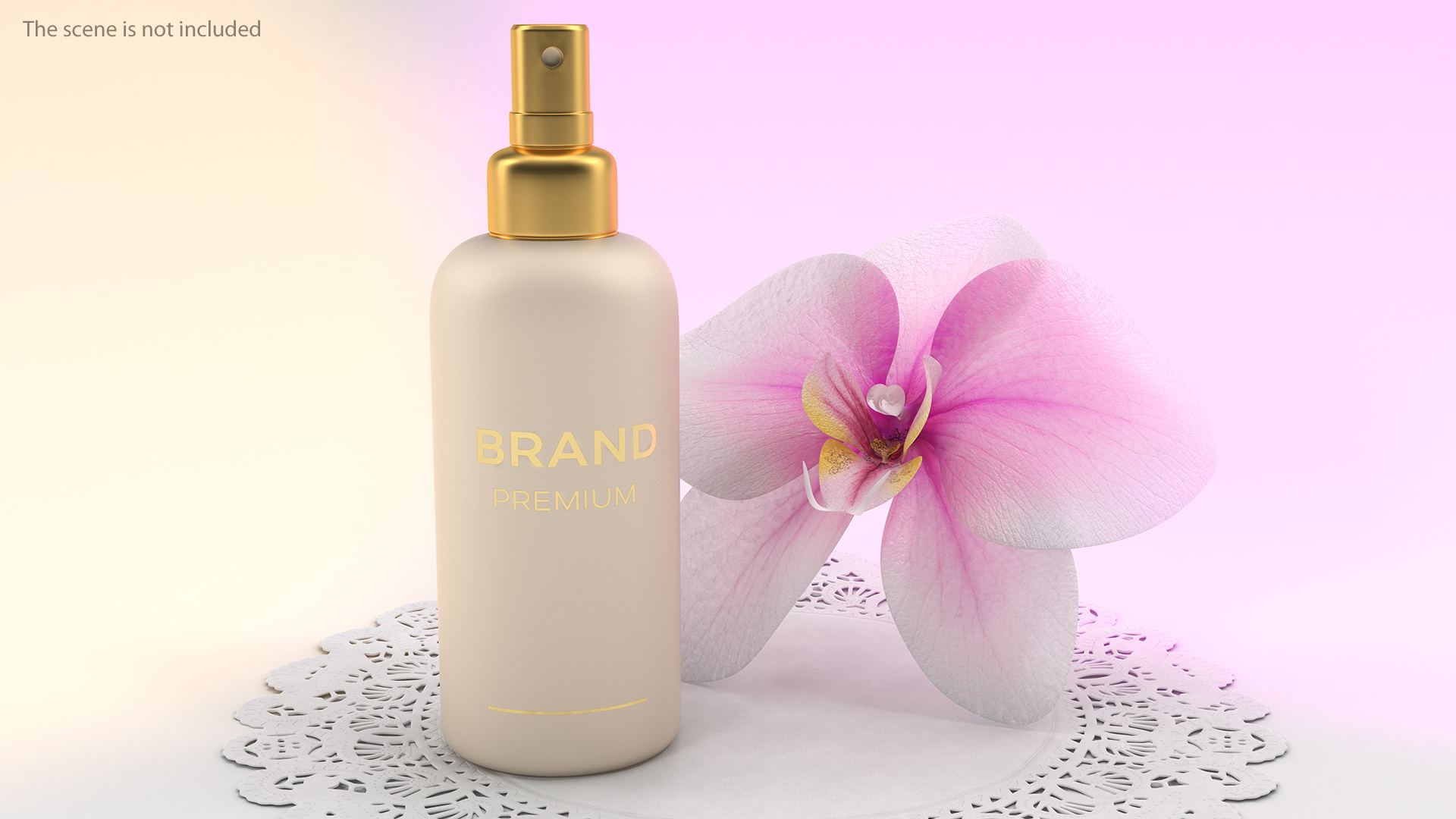 3D Gold Cosmetic Spray Bottle