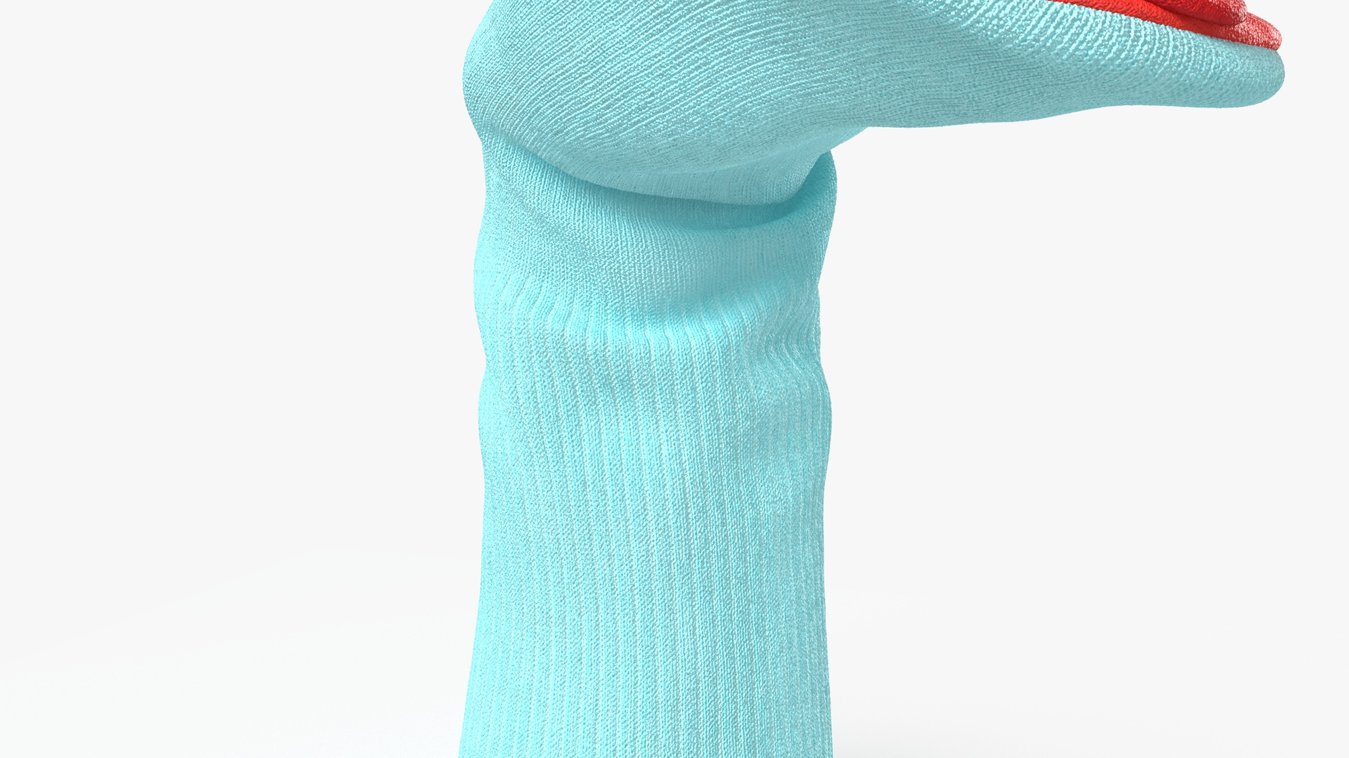 3D Sock Puppet Character Blue Boy Smiling Pose model
